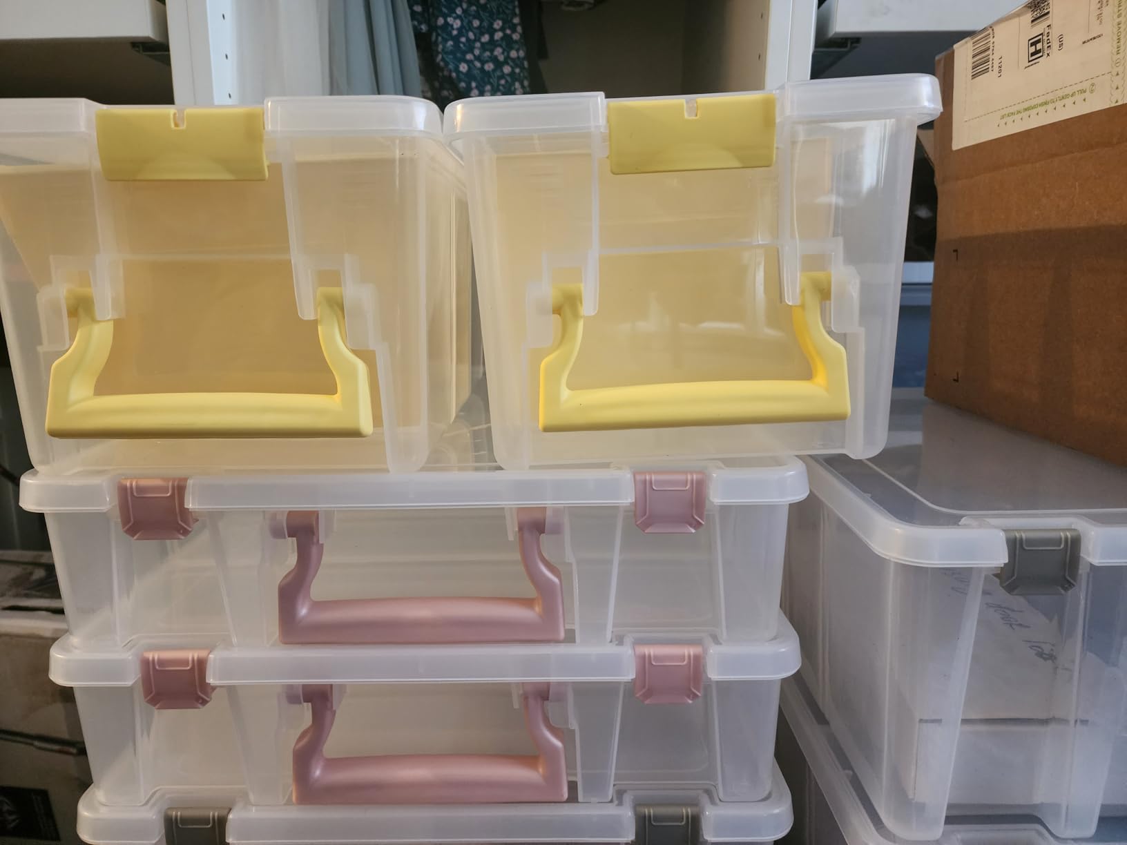 ArtBin Semi Satchel Portable Craft Organizer with 3 Dividers - Clear Plastic Storage Case for Art & Craft Supplies customer photo 2