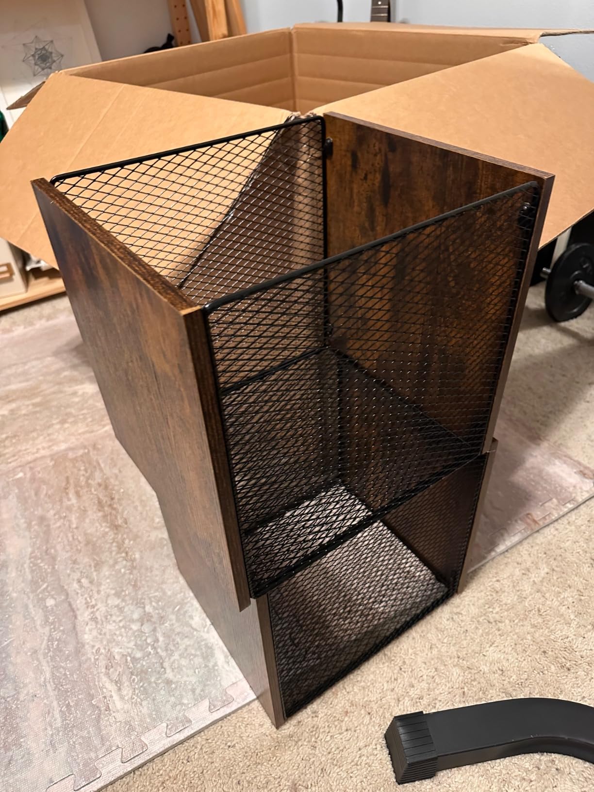2 Cubes of Record Holder Shelf Storage Furniture - DIY Stackable 80-110 Vinyl Album Visualize Storage Box Cube - Natural Wooden Organizer Crate Cabinet customer photo 2