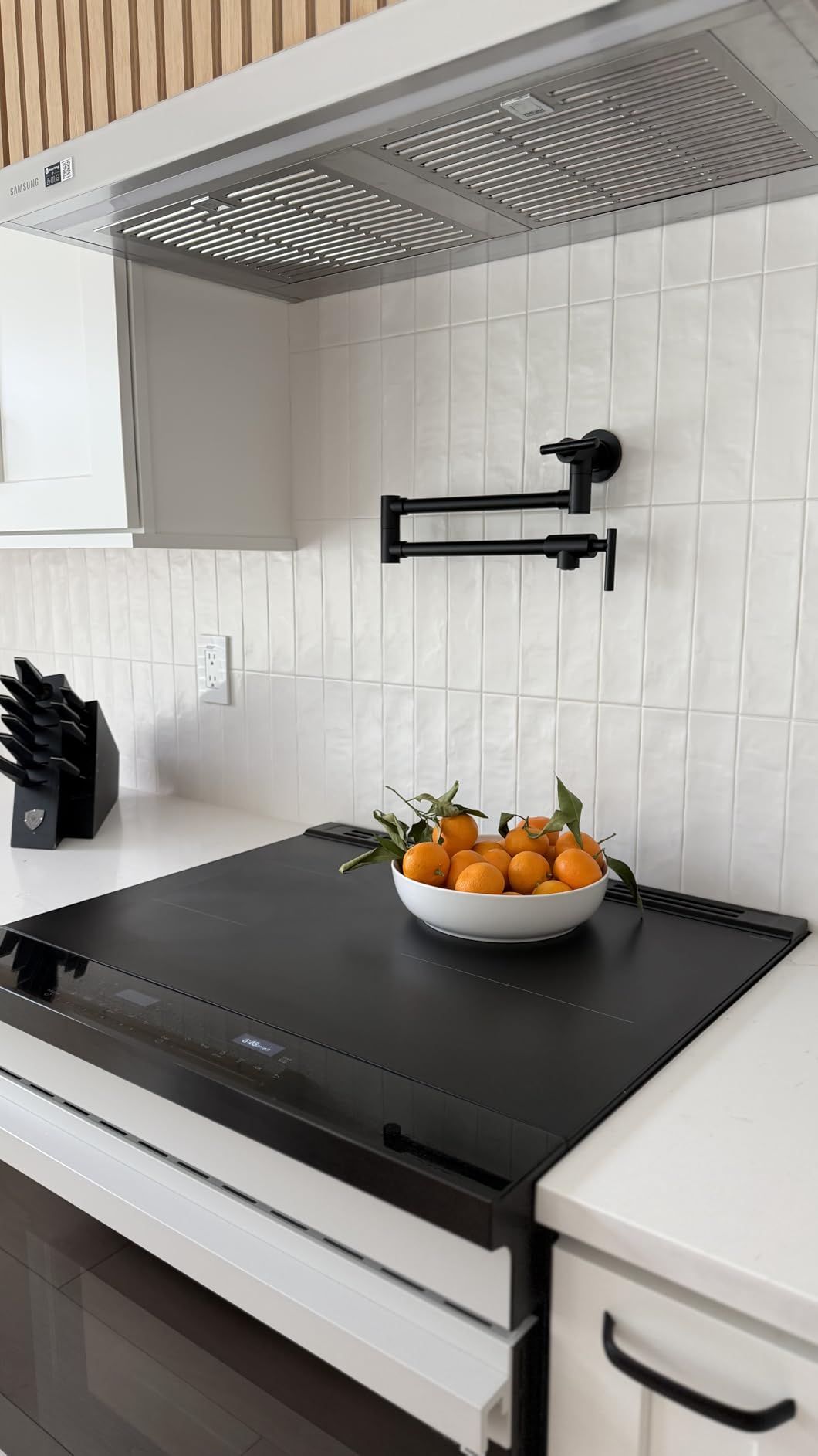 Havin Upside Down Design Pot Filler, Wall Mount Pot Filler Faucet, Kitchen Folding Faucet, Coffee Machine Faucet with Stretchable Double Joint Swing Arms, Matte Black customer photo 2