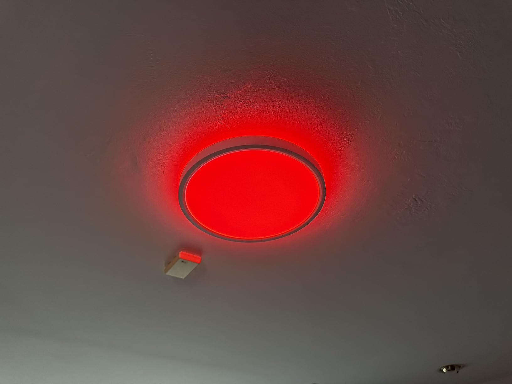 Govee Smart Ceiling Light, RGBIC LED Ceiling Light Fixture, 2400LM Flush Mount Light Fixture, DIY Colors, Works with Matter Alexa, 2700K-6500K Lights for Bedroom, Living Room,12 Inch, 1 Pack (White) customer photo 1