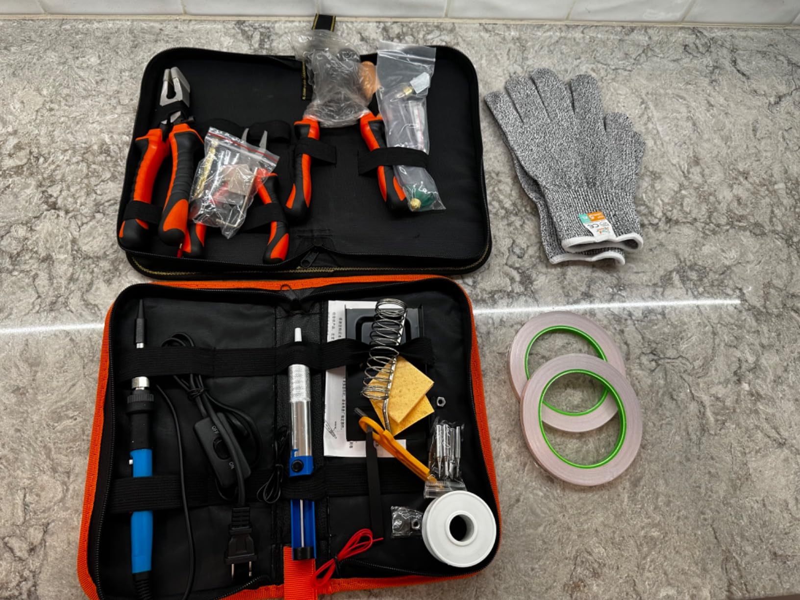 Stained Glass Kit, Stained Glass Supplies, Stained Glass Kits for Adults, with 100W Soldering Iron Kit, 2mm 60/40 solder wire, Glass Cutter Tool Kit, for Stained Glass Making customer photo 2