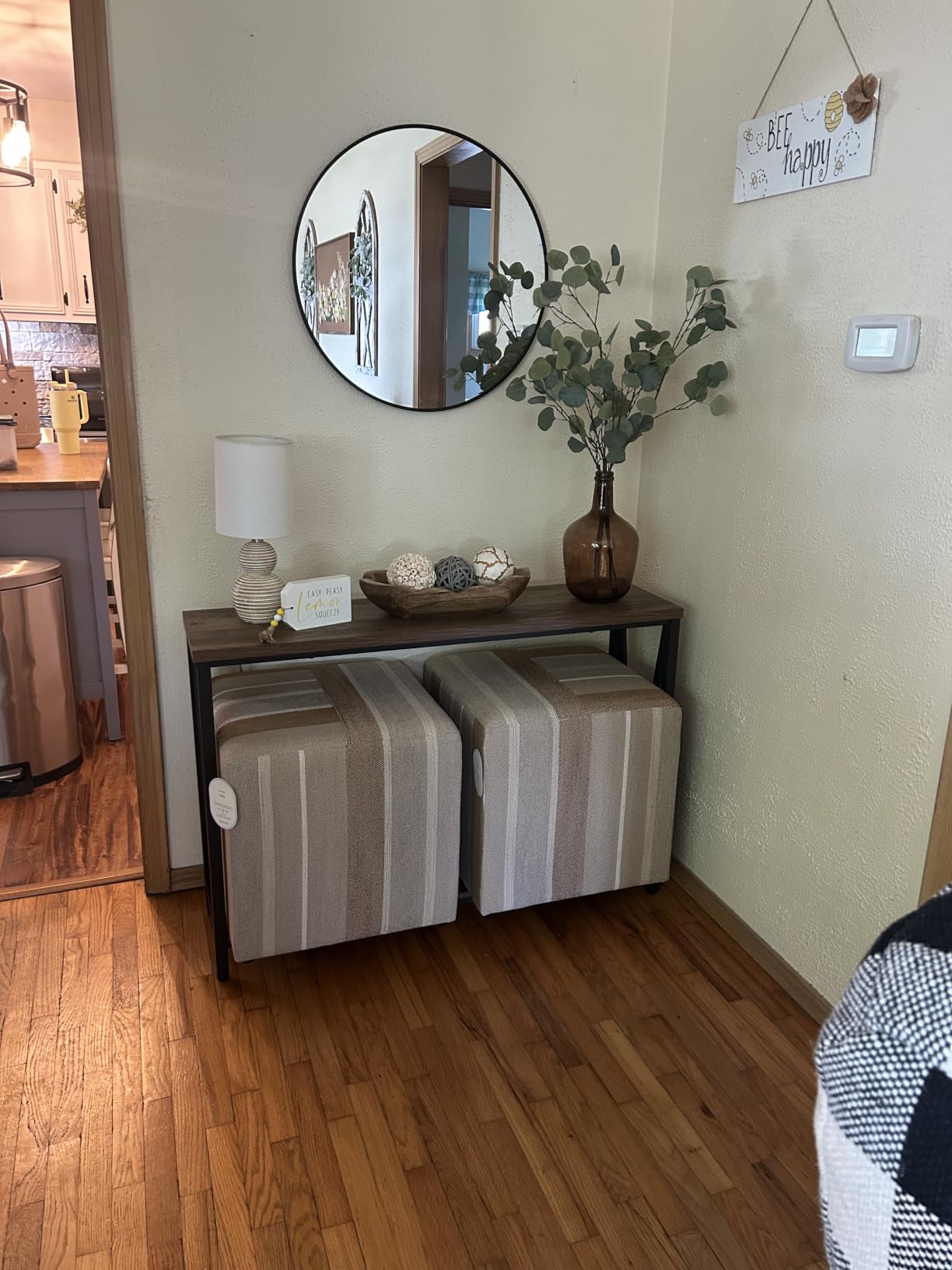 Entryway Table, Narrow Console Table, Modern Sofa Table for Living Room, Hallway, Behind Couch (Rustic Walnut) customer photo 1