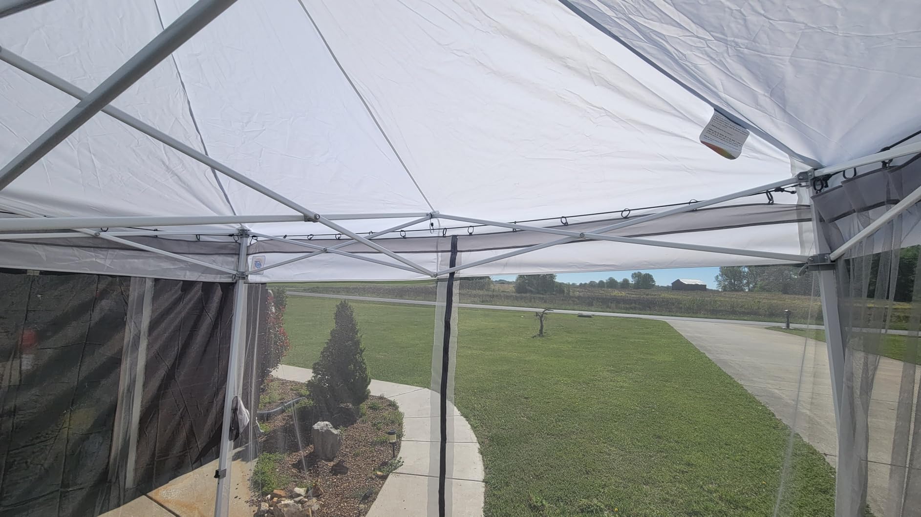 Aoodor Universal 10x12 ft Gazebo Mosquito Netting, Replacement 4-Panel Sidewalls with Double Zippers for Patio, Backyard, Deck, and Lawn (Netting Only, Black) customer photo 2