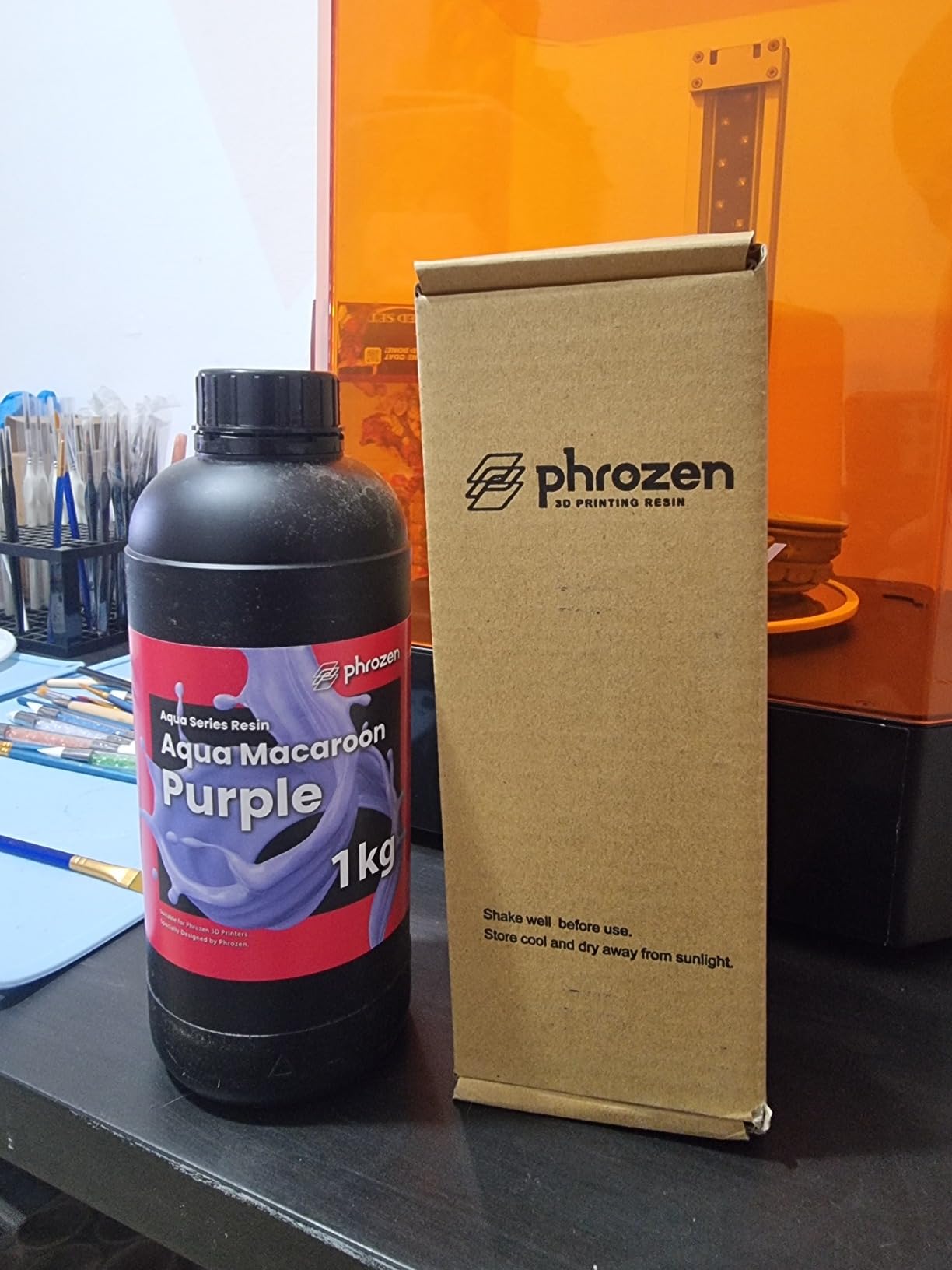phrozen 3D Printer Rapid Resin [Aqua Clear Plus], 405nm LCD UV-Curing Photopolymer Resin, Low Shrinkage, Transparent Visual, Low Odor, Non-Brittle, Easy to Print, Fast Printing (1KG) customer photo 2