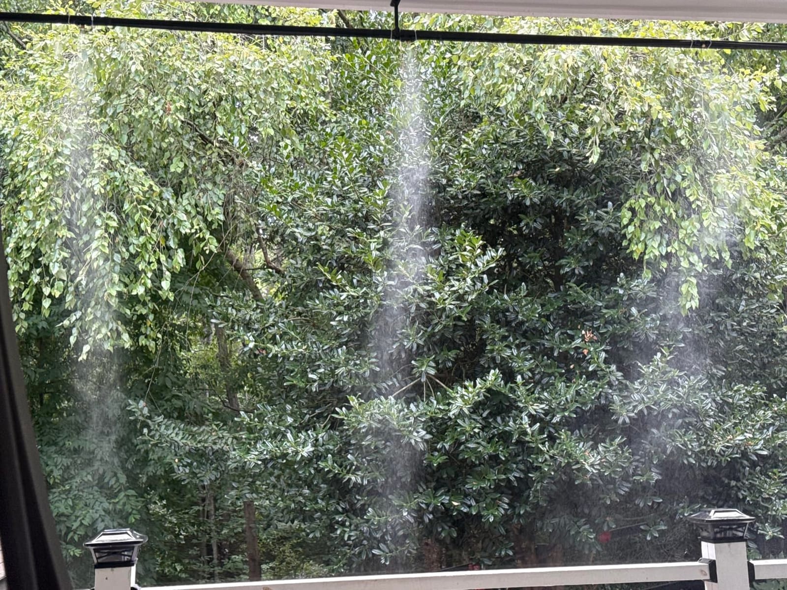 Misters for Outside Patio with Water Filter - 59Ft(18M) Misting system Line 20 Brass Mist Nozzles Brass Adapter(3/4