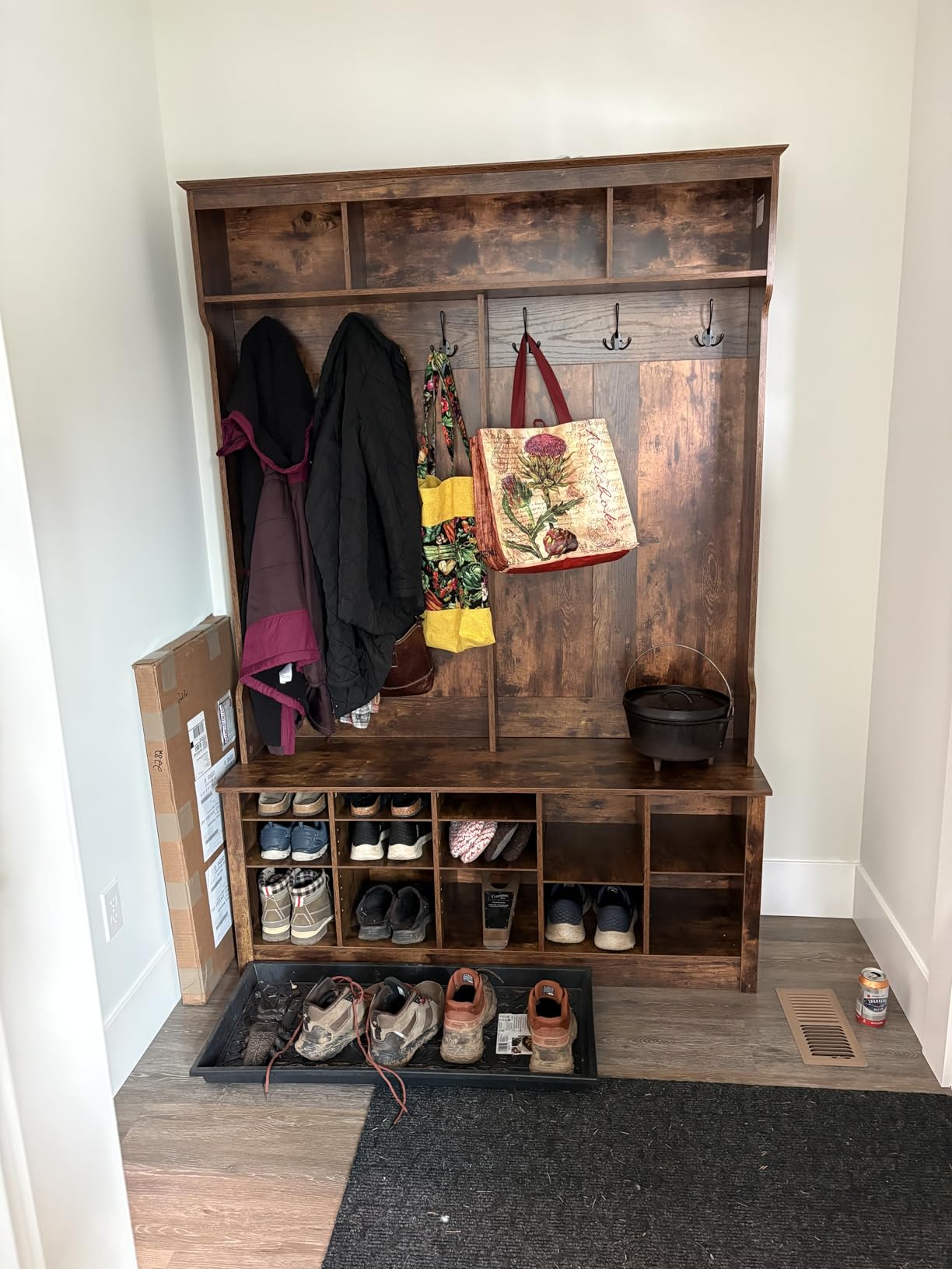 Wodeer Hall Tree with Bench and Shoe Storage, 53