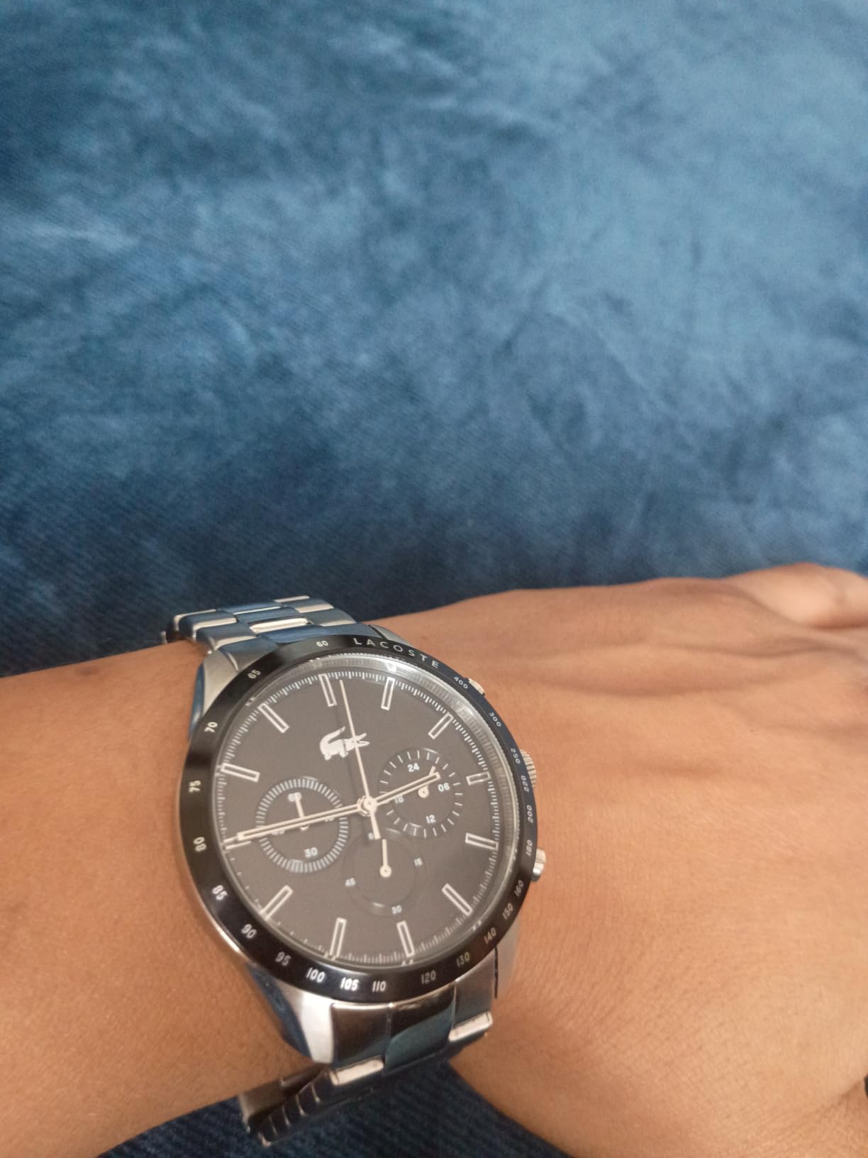 Boston Men's Chronograph Watch - Classic Stainless Steel - Tachymeter - Water Resistant up to 5ATM/50 Meters - Modern Design for Him - 42mm customer photo 1
