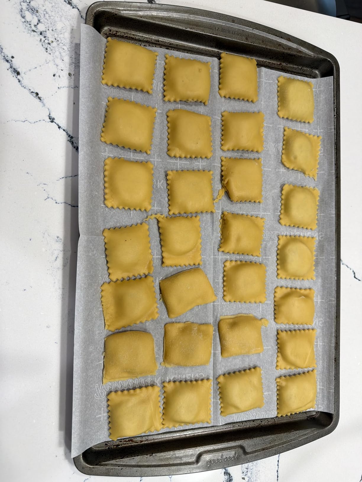 Ravioli Maker Press, Ravioli Cutter, 8-Holes Square Mold, Empanada Press | 1.8-Inch Square Design Makes 8 Ravioli At Once; Includes Cutter Wheel, Dough Cutter, Rolling Pin and Cleaning Brush customer photo 2