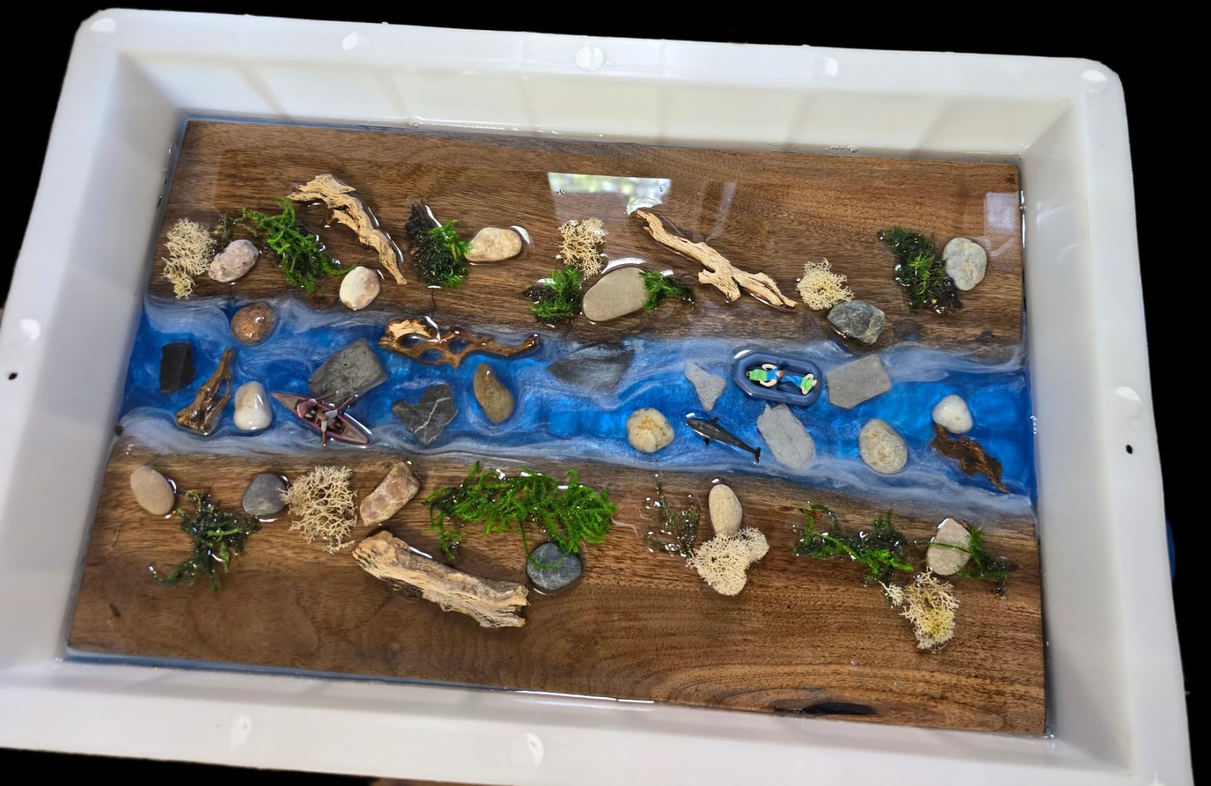 Large Epoxy Mold 15.8 * 9.8 * 3 inch and 11.3 * 7.5 * 2 inch, Cutting Board Molds for Epoxy Resin, Large Reusable Resin Mold for Coffee Table, River Table, Charcuterie Board, Art Panel customer photo 2