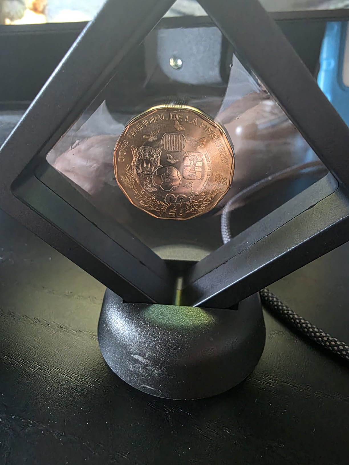10Pcs Coin Holder Challenge Coin Display Stand, Black 3D Floating Display Case for AA Coin Medallions Jewelry Rock Gem Arrowhead Collecting and Display customer photo 1