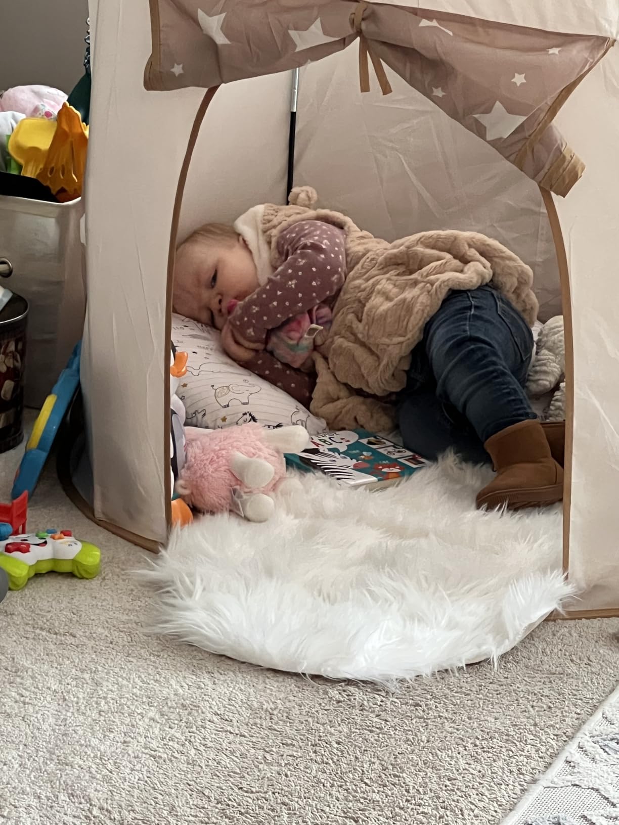 Tiny Land Kids Play Tent with Tunnel, Pop-Up Tent & Ball Pit for Toddlers | Foldable Indoor Play Set With Carry Bag, Breathable Mesh Design, Easy To Assemble, Great Gift For 2 Year Old Girls & Boys customer photo 1