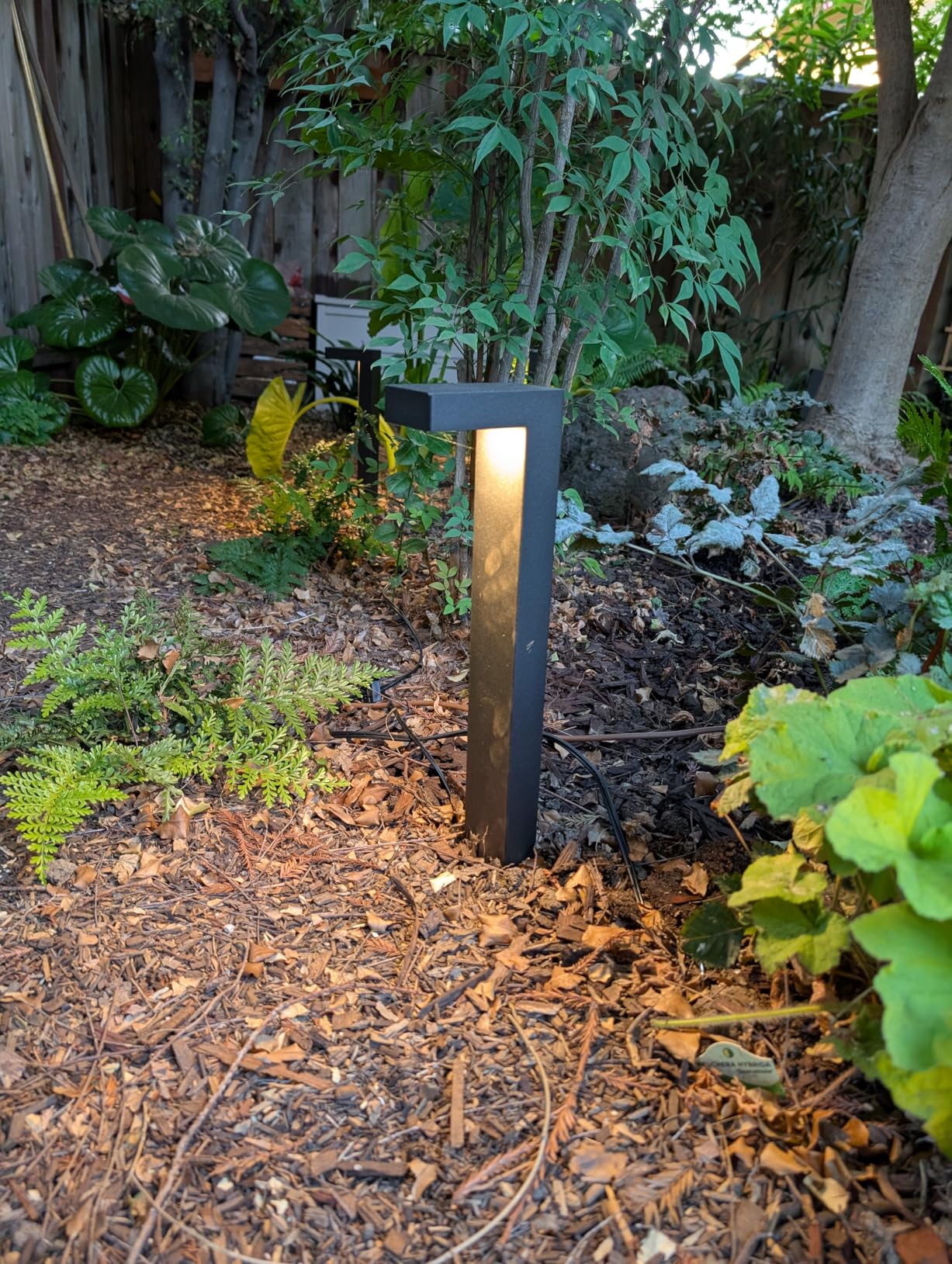 EDISHINE Low Voltage Landscape Lighting, LED Wired Path Lights 6 Pack | 3000K 3.2W 12V, 50,000H, Modern Style, Waterproof Cast-Aluminum for Walkway, Driveway customer photo 2