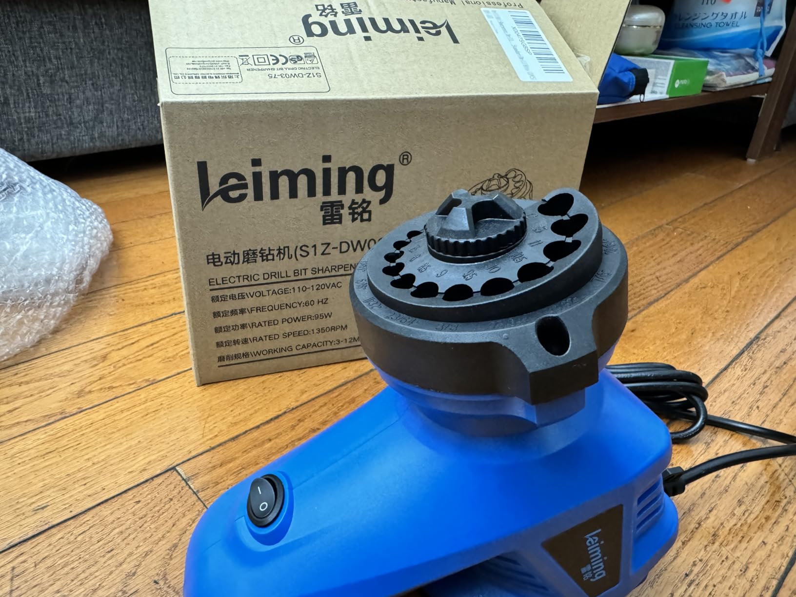 Drill Bit Sharpener, Electric Drill Bit Sharpener For All Bits(1/8''- 15/32''), Twist Drill Bit Sharpener Grinder, Portable Home Use Drill Bit Sharpener Machine, 130 Standard Drill Bits customer photo 2
