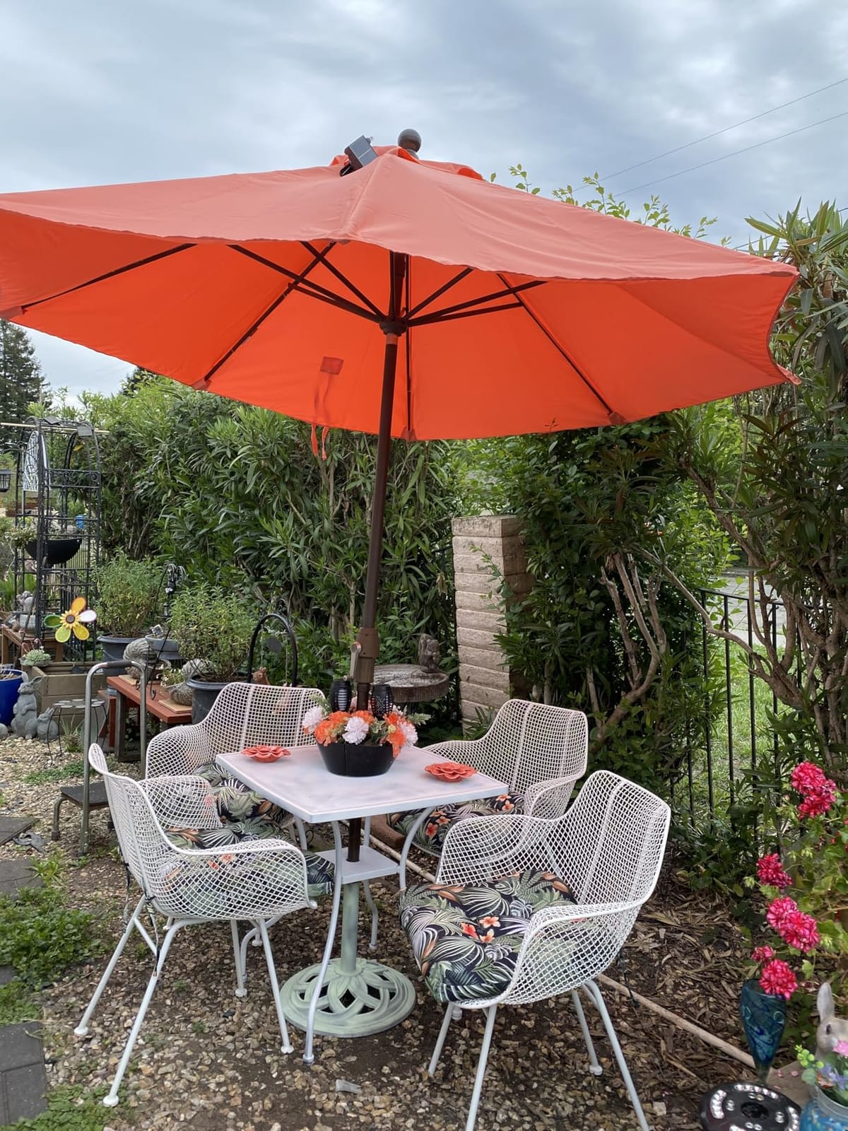 Formosa Covers - 9ft Market Patio Umbrella Replacement Canopy - 8 Ribs Top Canvas - 600D UV Protective and Water Resistant Umbrella Fabric - Premium Quality Replacement Canopy Cover ONLY (Tangerine Orange) customer photo 1
