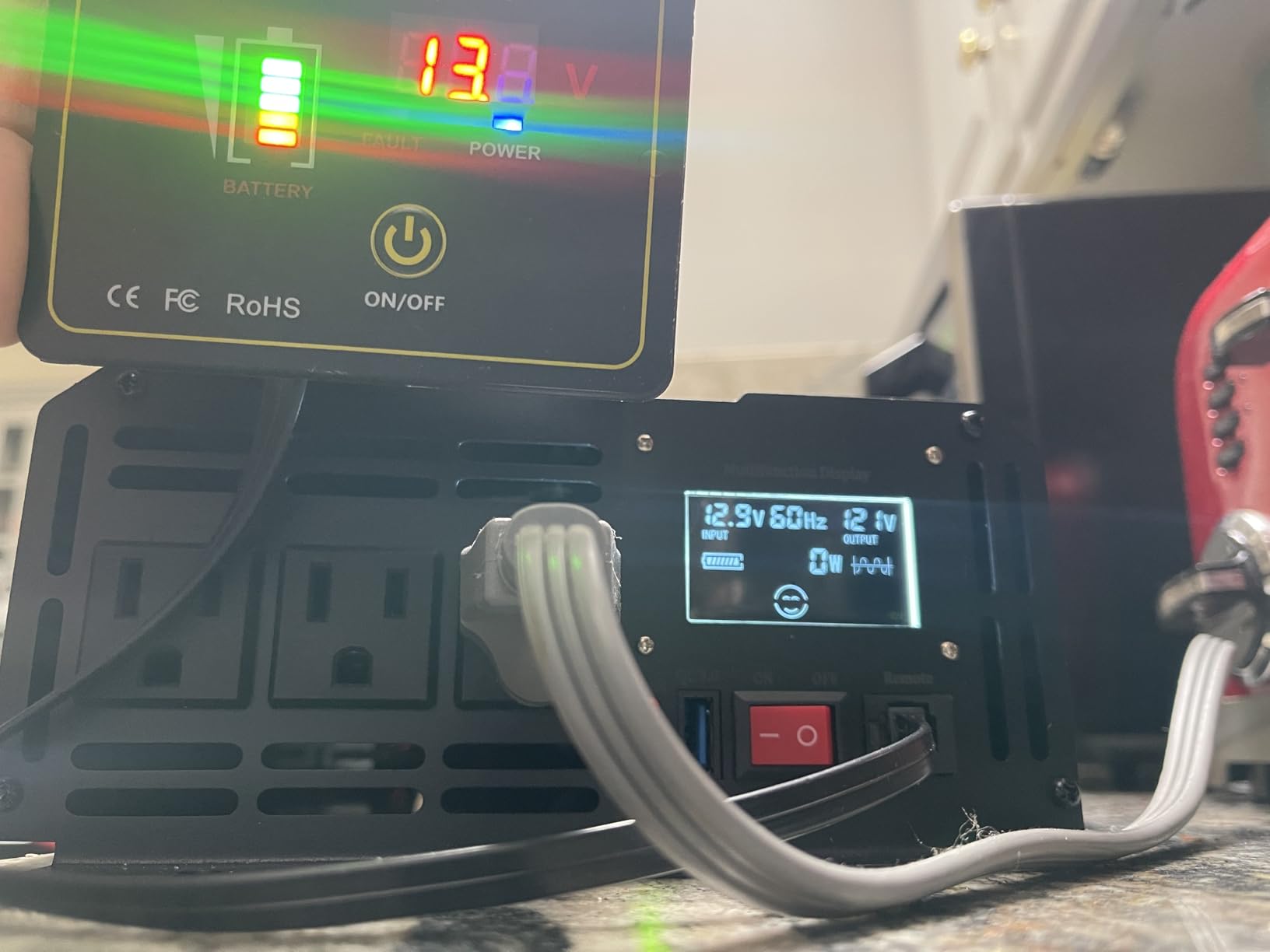 VEVOR Pure Sine Wave Inverter 3000 Watts 12V DC to 120V AC Power Inverter | with 3 AC, 2 USB, Type-C, LCD Screen and Remote Controller, for Truck Car RV Off-Grid Large Home Appliances customer photo 1