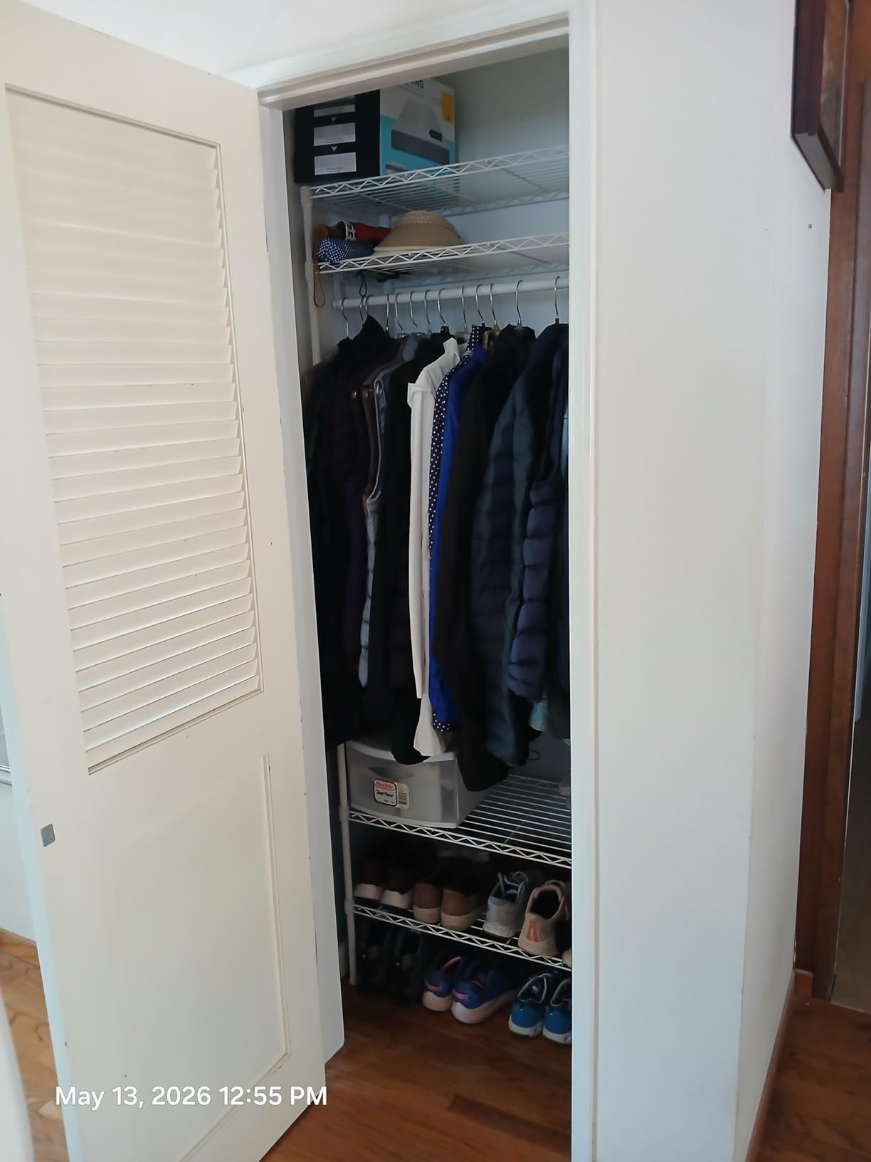 H4 Portable Closets, 4-Tier Metal Clothes Garment Rack for Bedroom and Cloakroom, Clothing Closet Storage and Organizer Wardrobe, 35.4