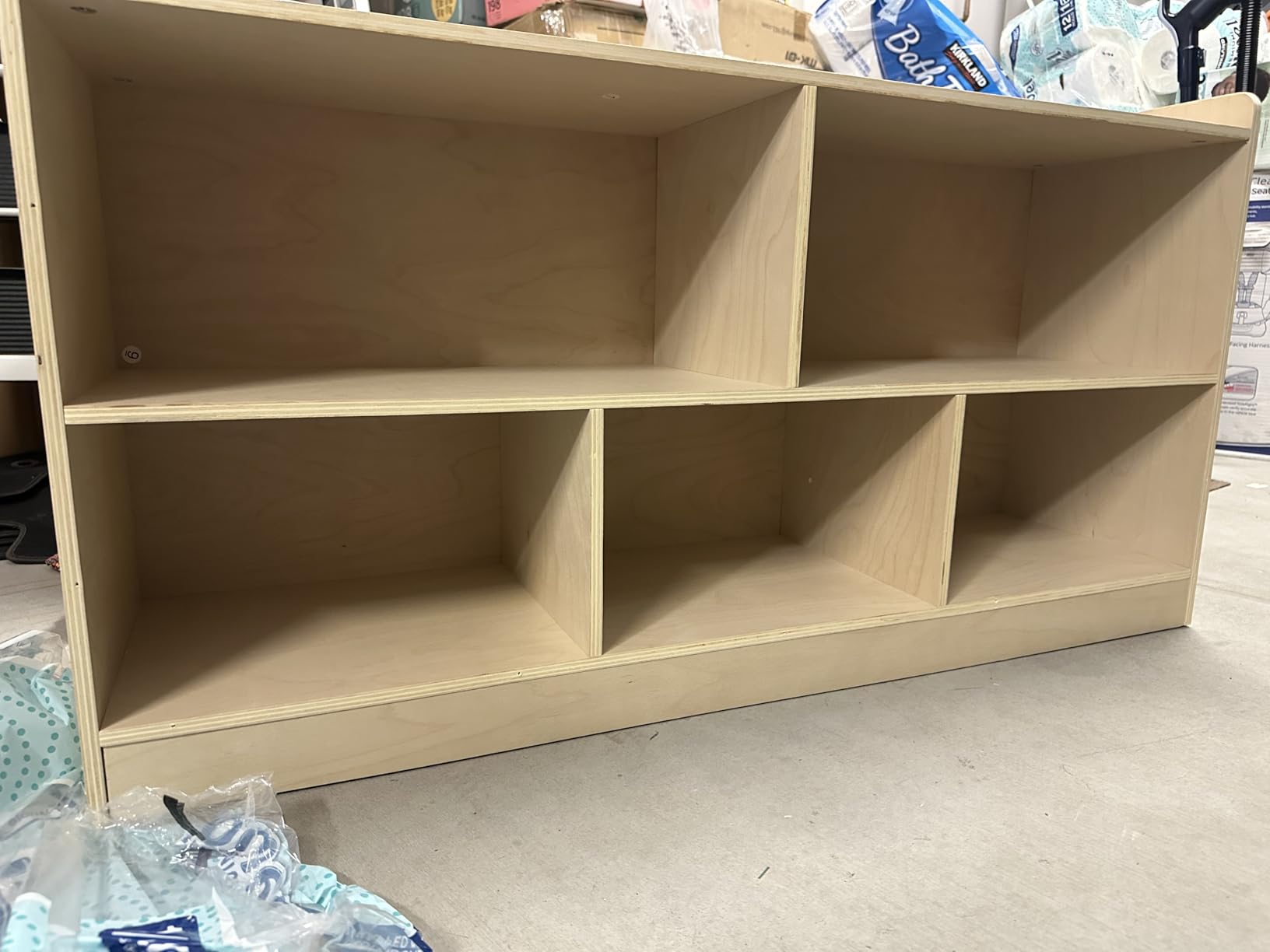 Montessori Shelf, Wooden Toy Storage Organizer for Books Toys, 2 Shelf Bookcase, 5-Section Storage Cabinet, Toddler Book Shelf for Kids Rooms, Playroom, Nursery, Kindergarten (Natural) customer photo 2