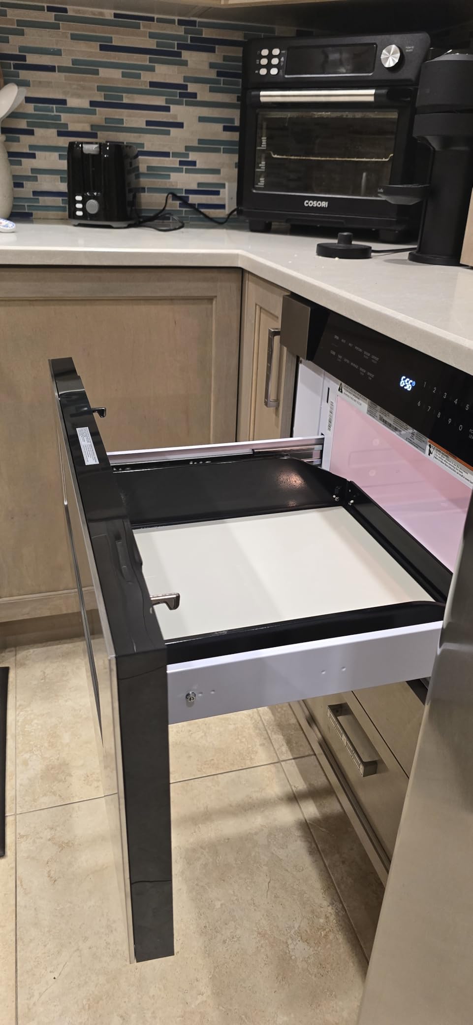 Cosmo COS-MWD3012NHSS 30 in. Haven Collection 1.2 cu. ft. Built-in Microwave Drawer, Stainless Steel, Automatic Presets, Touch Controls, 10 Power Levels, 1000W, Defrost Functions, Child Lock Function customer photo 1