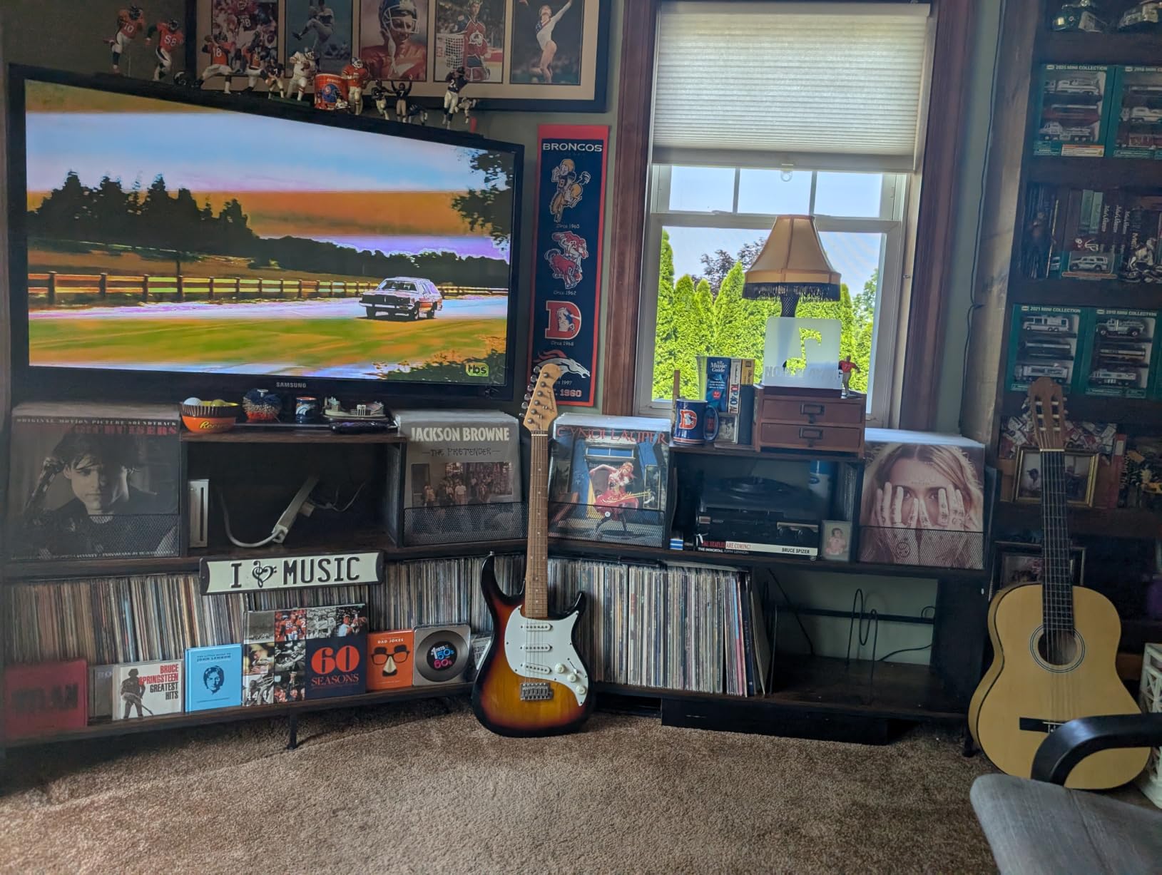 3-Tier Vinyl Record Storage: Vintage Player Table with Spacious Storage - Up to 450 Records, Turntable Stand with Adjustable Dividers, Extra Top Surface for Audio Equipment, Perfect for Living Room customer photo 1