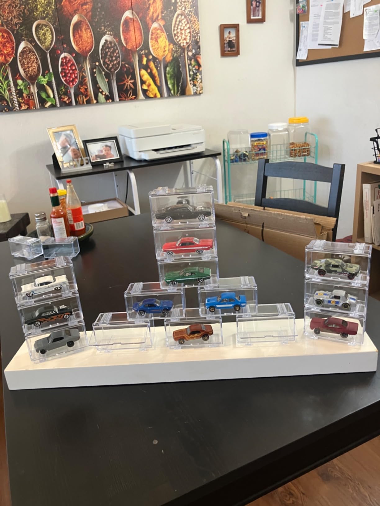 Display Case for Hot Wheels, 16-Pack Clear 1/64 Car Storage Cases | 16-Pack Clear Toy Car Storage Cases for Hot Wheels & Matchbox, Stackable 1/64 Diecast Displays, Cases Only, Birthday Gift customer photo 2