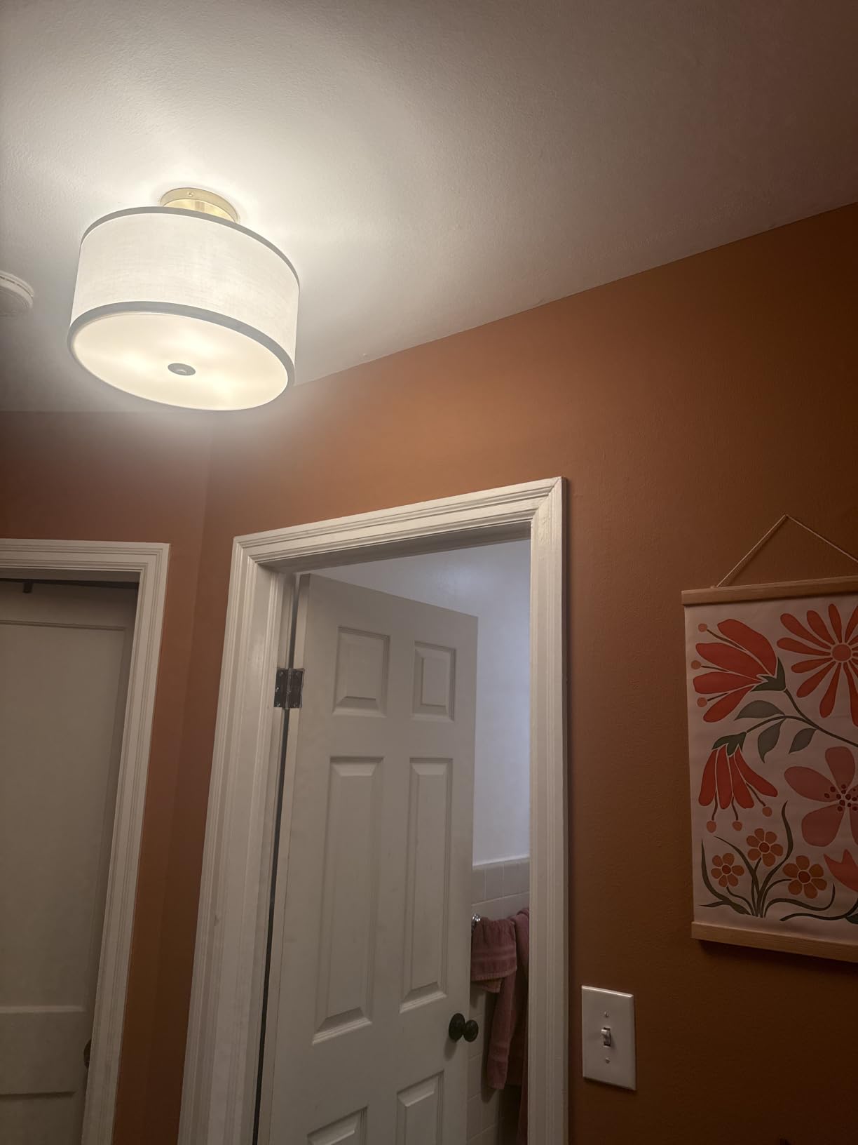 CALOKES Semi Flush Mount Ceiling Light, 11.8