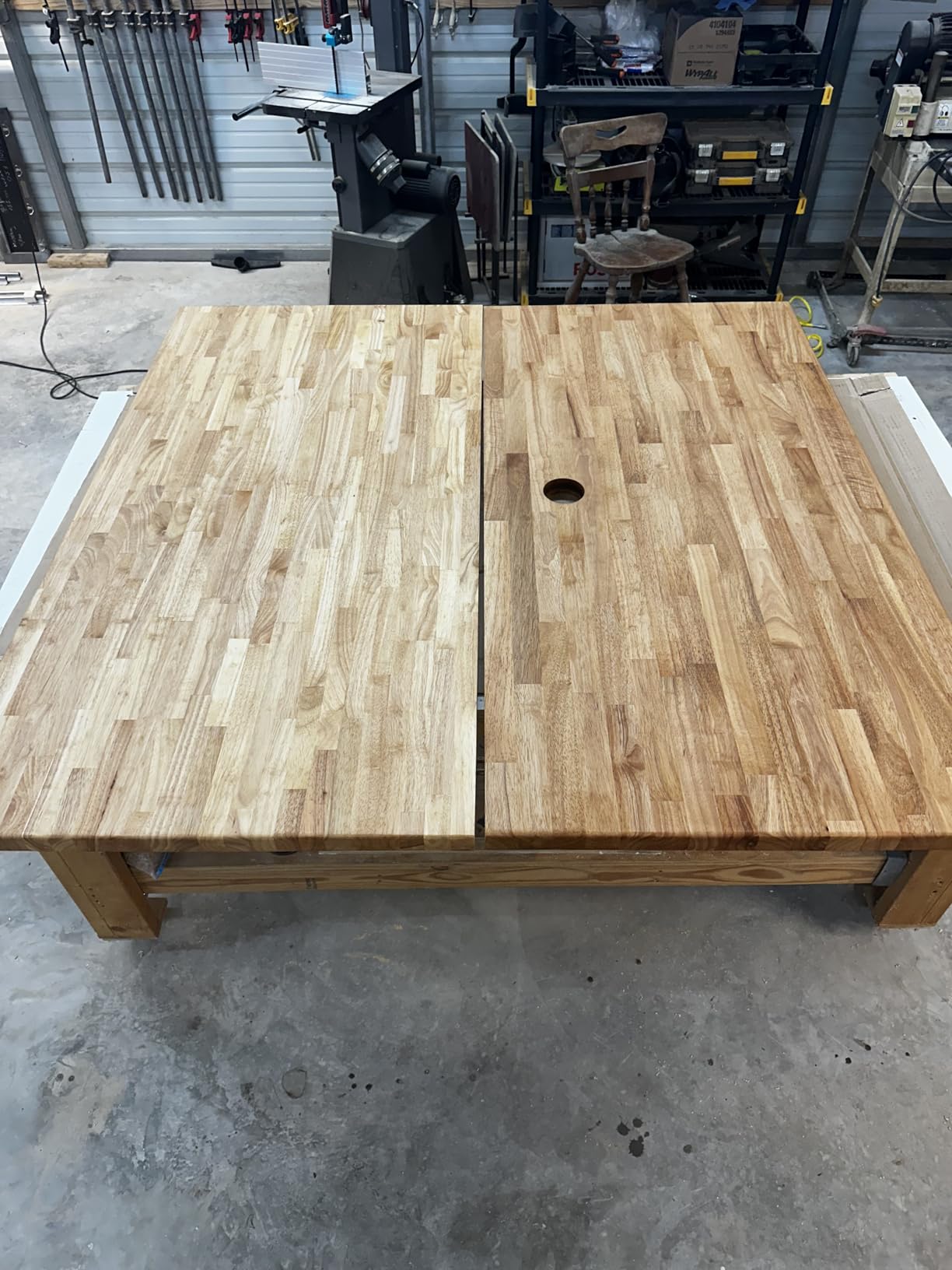 Howizz Butcher Block Countertop 60 x 30 x 1.5 Inches - Unfinished Hevea Solid Wood Table Top, Wood Countertop for DIY for Desk Top, Workbench Top, Kitchen Countertop customer photo 1