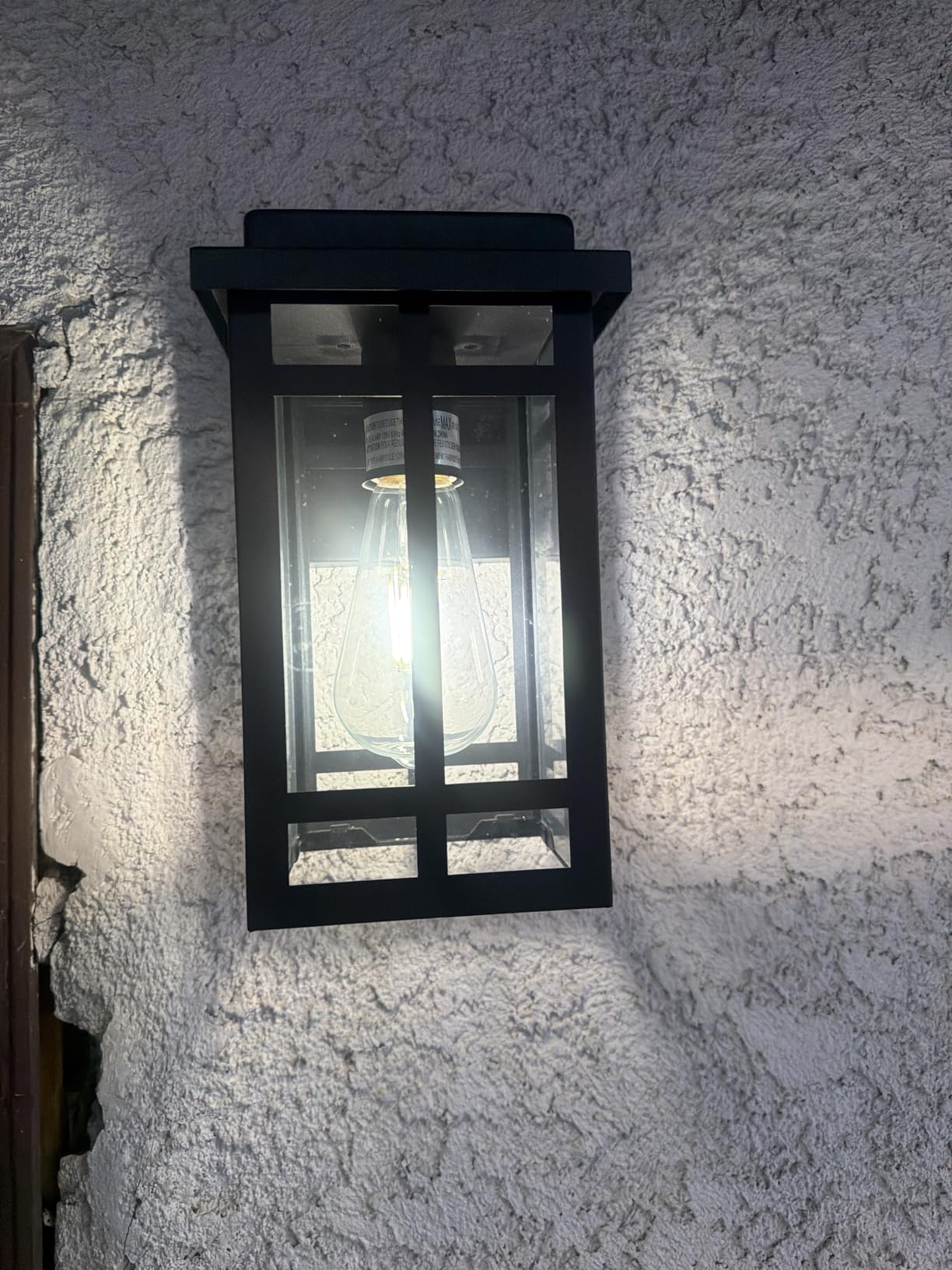 9.76'' Outdoor Wall Light Fixtures 2 Packs, Porch Lights Lantern | Waterproof Exterior Modern Brown Wall Mount Lighting, Anti-Rust E26 Outside Scones for House Front Door Garage, 2 Packs customer photo 2