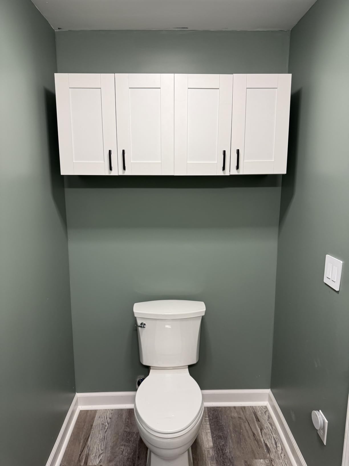 White Laundry Room Cabinets and Storage with 4 Doors and Utility Adjustable Shelf,Gabinetes Para Cocina Cupboard Kitchen Organizers and Storage Pantry Wall Mounted 12.4