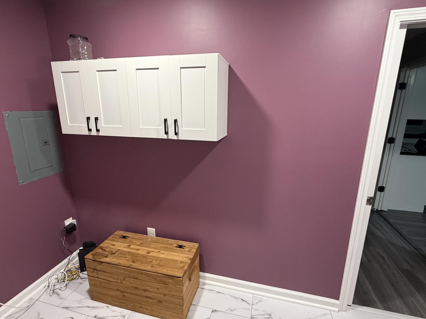 White Laundry Room Cabinets and Storage with 4 Doors and Utility Adjustable Shelf,Gabinetes Para Cocina Cupboard Kitchen Organizers and Storage Pantry Wall Mounted 12.4