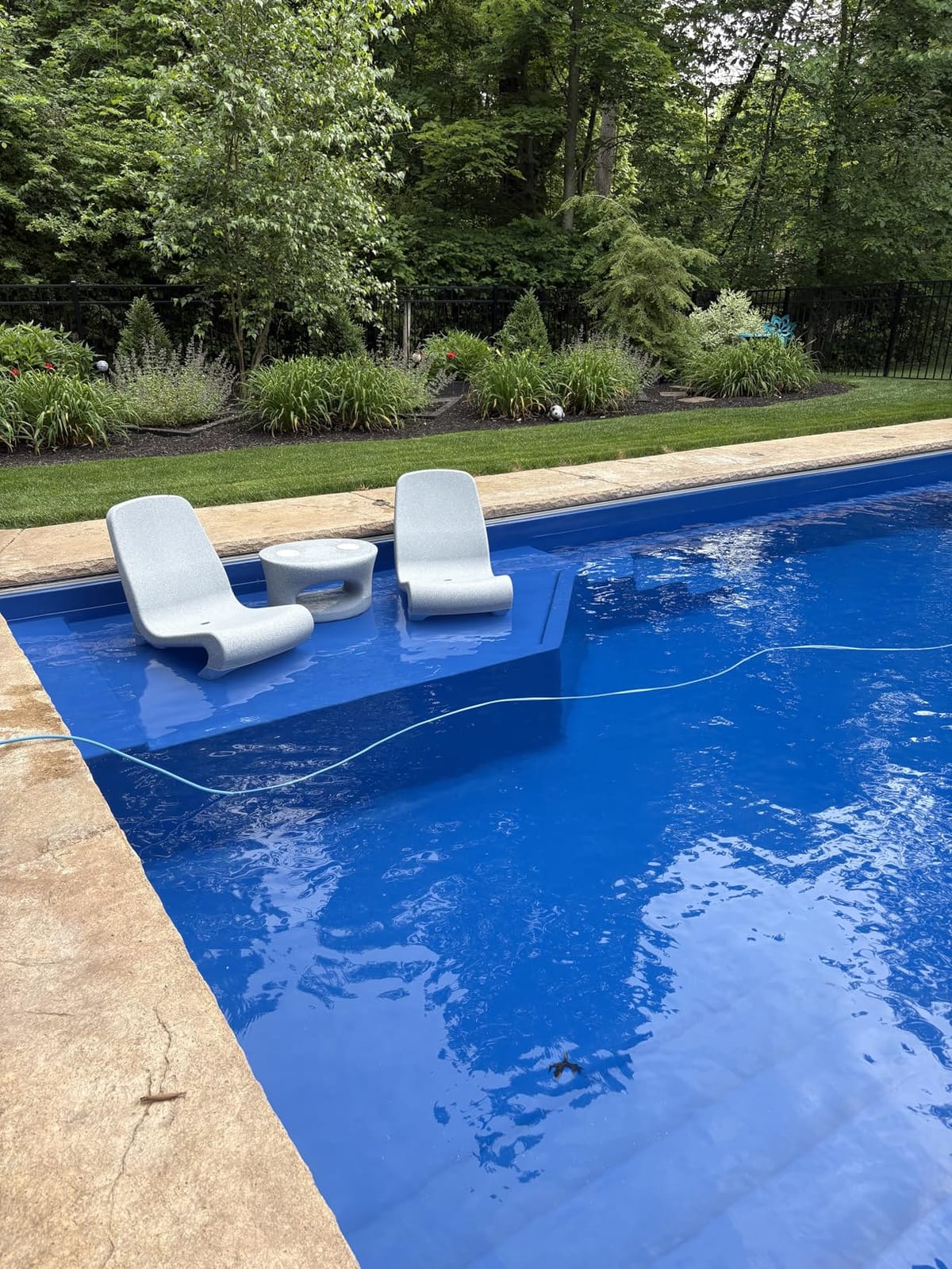 Tenjam Freelo in Pool Lounge Chair for Sun Shelf, Pool Chairs and Lounger for Tanning Ledge that Support up to 11