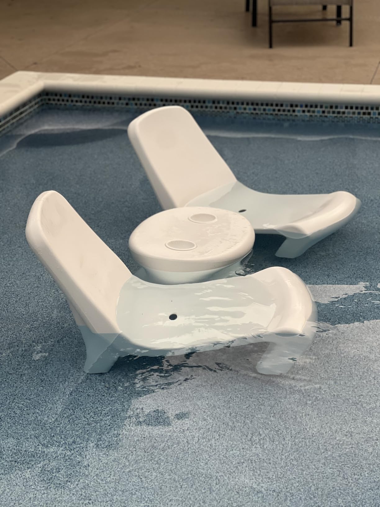 Tenjam Freelo in Pool Lounge Chair for Sun Shelf, Pool Chairs and Lounger for Tanning Ledge that Support up to 11