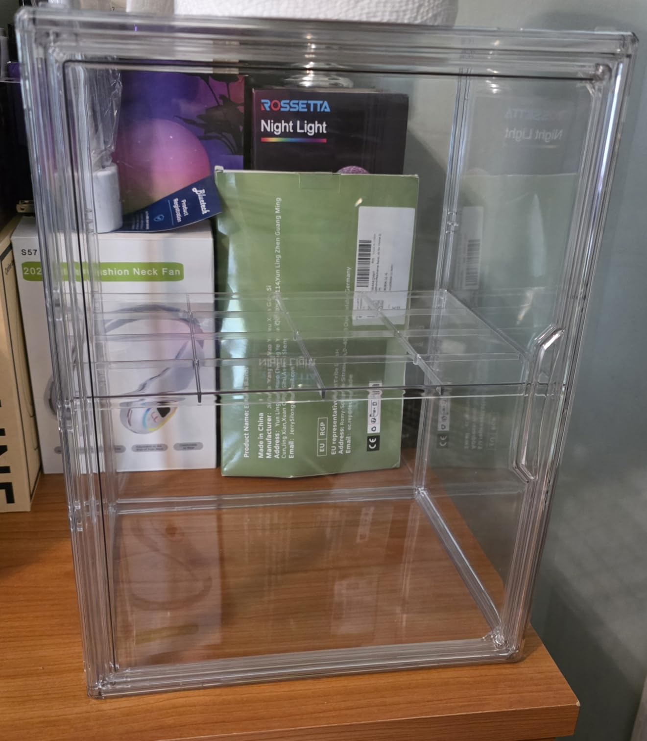 Acrylic Box Display Case, 5-Pack XL Stackable Storage Bins with Lid | Clear Acrylic Display Case With Magnetic Lid, Dustproof Showcase for Figures Cosmetics customer photo 1