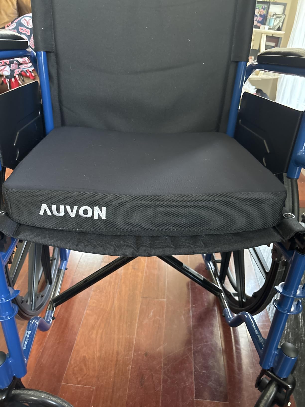 AUVON Cooling Gel Wheelchair Seat Cushion for Long Sitting, Memory Foam Seat Cushion for Tailbone & Back & Sciatica Relief, Breathable Chair Cushion with Strap for Car, Office, Home, Anti-Slip customer photo 1