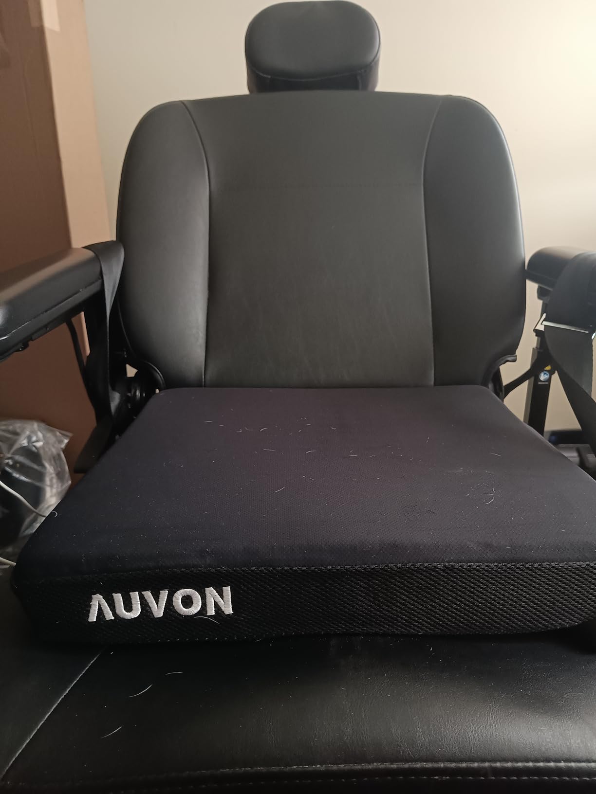 AUVON Cooling Gel Wheelchair Seat Cushion for Long Sitting, Memory Foam Seat Cushion for Tailbone & Back & Sciatica Relief, Breathable Chair Cushion with Strap for Car, Office, Home, Anti-Slip customer photo 2