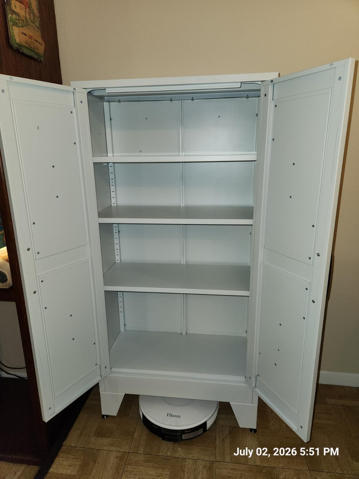 Yizosh Metal Pantry Cabinet, Tall Kitchen Pantry Storage Cabinet with Doors and Adjustable Shelves - 61