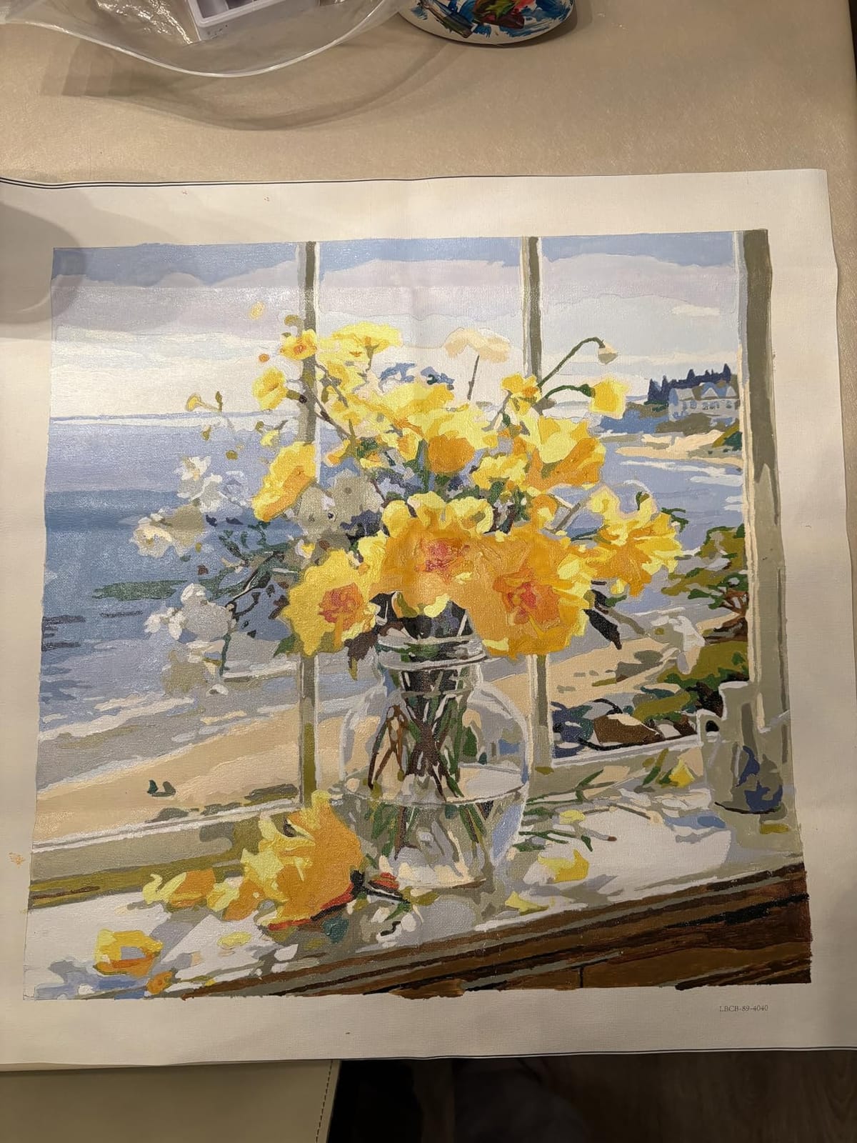 PRASIO Paint by Numbers Kit for Adults Beginner, Flower Adult Paint by Number Kits on Canvas, DIY Acrylic Watercolor Oil Paint by Number for Adults for Home Decor Gift 16x20 Inch customer photo 1