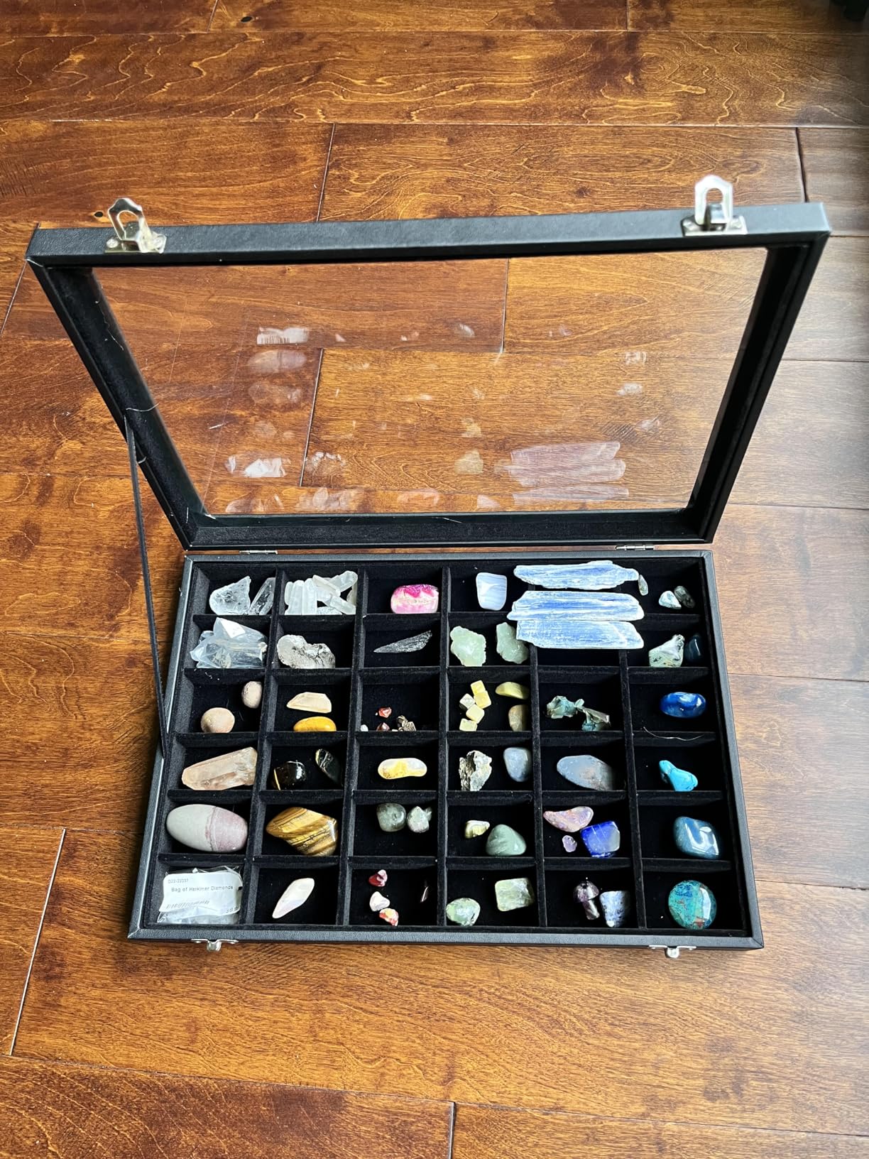 Acrylic Rock Collection Display Case, 2nd Gen Adjustable Storage Shelf | adjustable shelves, dust-proof display organizer for rocks, crystals and gemstones, ideal collector gift customer photo 1