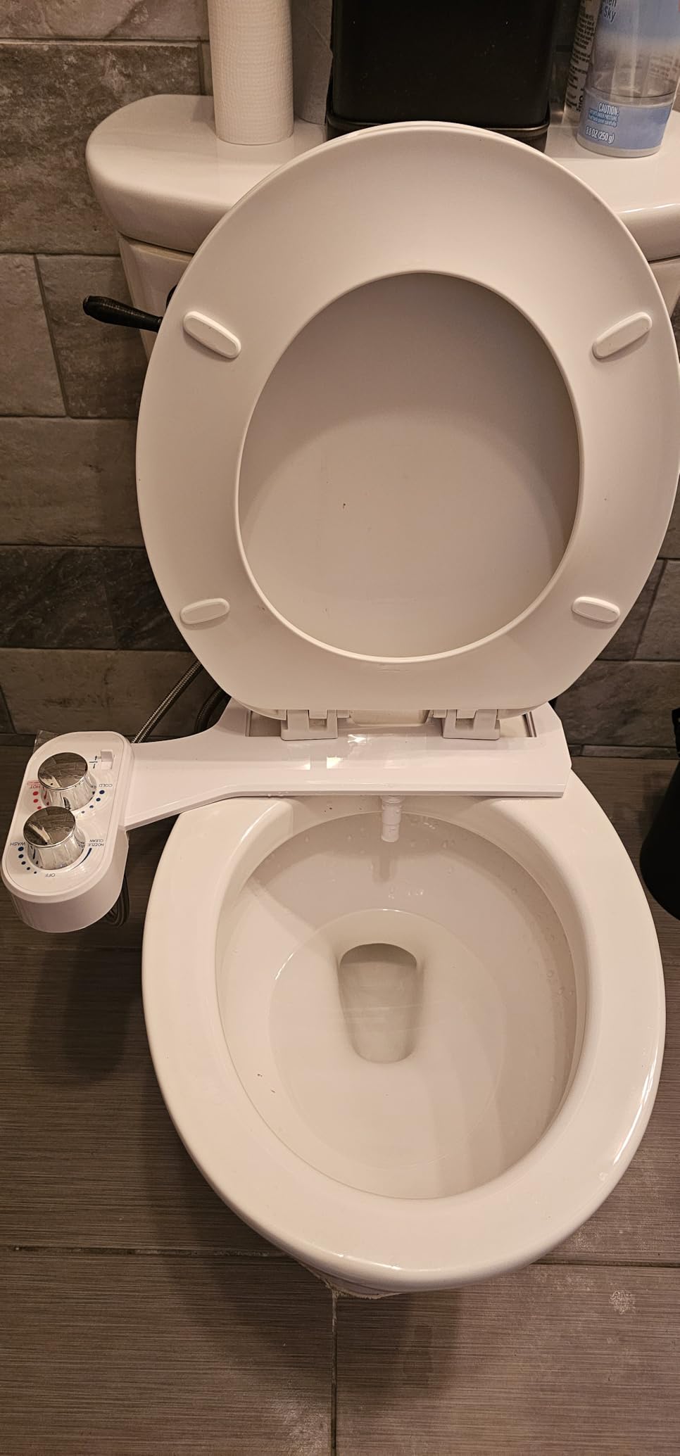 Doolv Upgraded Hot Cold Bidet Attachment for Toilet - White | Non-Electric Warm Water Bidet Toilet Attachment, Adjustable Water Pressure, Self-Clean Retractable Nozzle, Front & Rear Wash customer photo 1