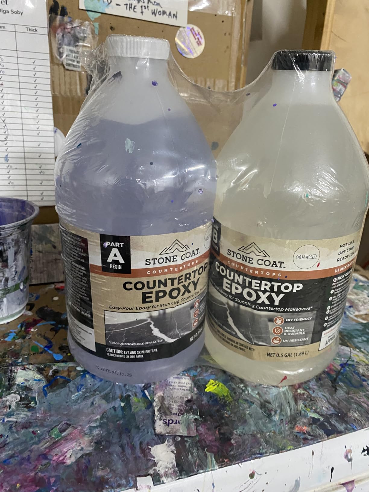 Stone Coat Countertops Epoxy Resin Kit for Countertops, Bar Tops, 1 Gallon | UV, Scratch & Heat Resistant, Food Safe for Kitchen Countertop, Tabletop, Shower Walls, Wooden Bar Top, & Art Craft Projects customer photo 2
