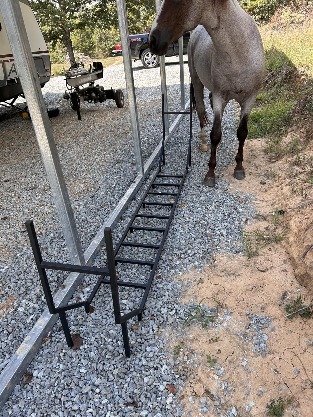 6 ft Firewood Rack Outdoor, Heavy Duty Metal Fire Wood Rack for 880LBS Capacity, 1/4 Cord Log Holder with 12 Support Legs for Patio, Porch and Indoor Fireplace customer photo 2