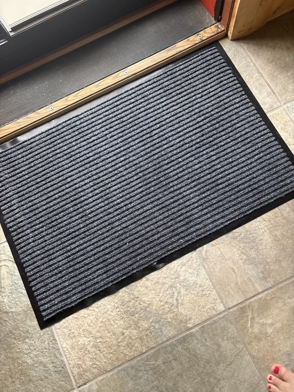 OLANLY Front Door Mat 29.5x17, Waterproof Heavy-Duty Indoor Outdoor Doormat | Grey, Absorbent, Stain and Fade Resistant, Non-Slip Backing, Easy-Clean Welcome Floor Mat for Entryway, Patio and Porch customer photo 1