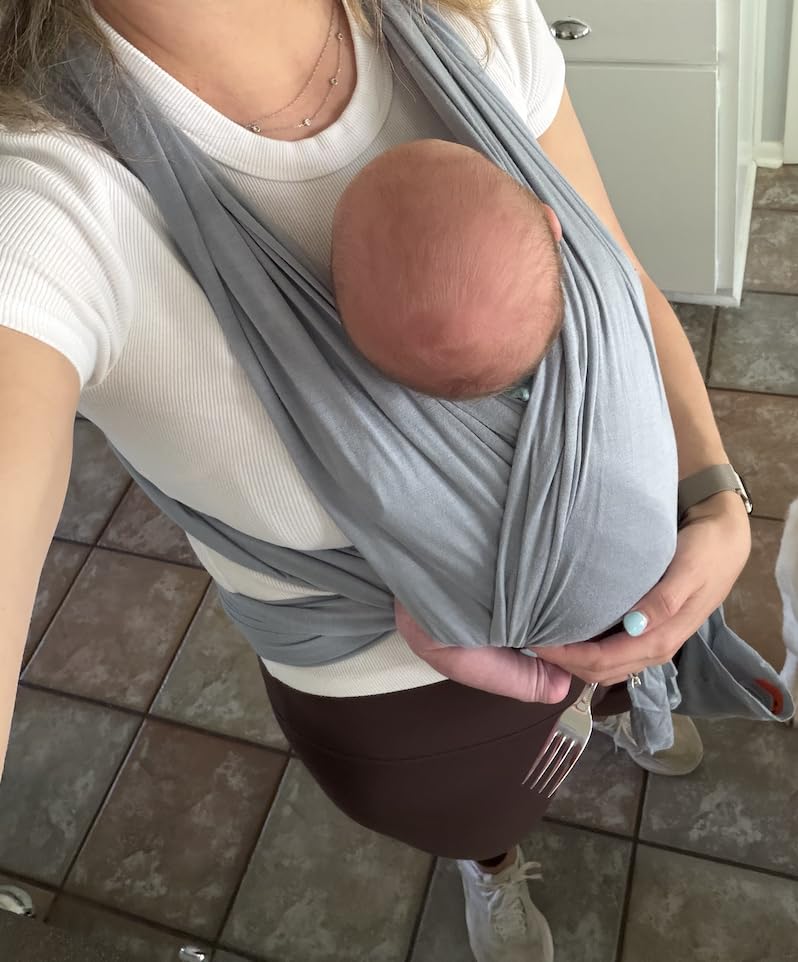 Solly Baby Wrap, Buttery-Soft Baby Carrier Newborn to Toddler 8-25 Lbs., Lightweight & Hands-Free Infant Sling Wrap, Breathable Summer Carrier, Baby Wearing & Postpartum Essential, New Mom Gift, Spelt customer photo 1