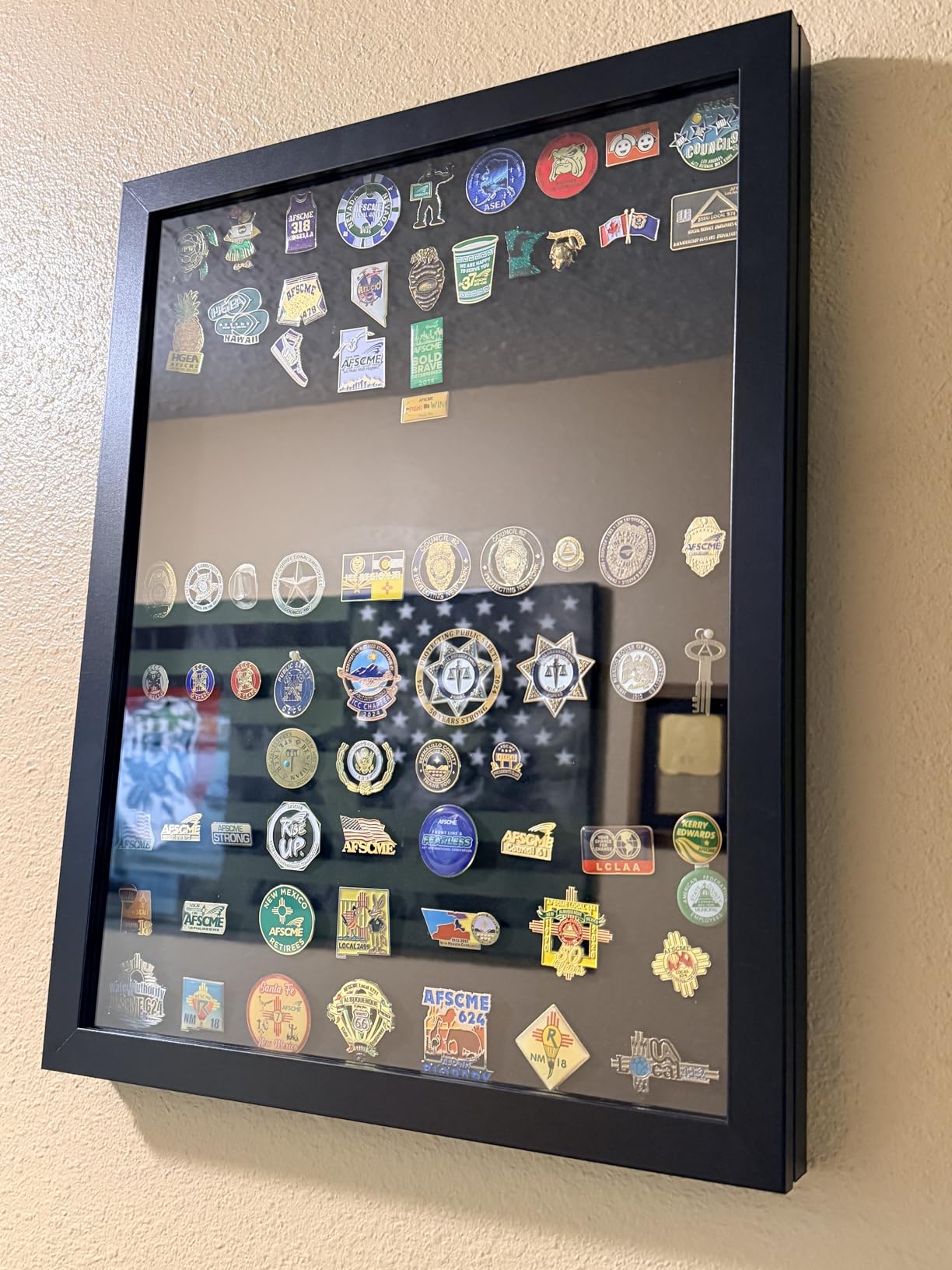 Americanflat 14x18 Pin Display Case - Ideal for Enamel Pins, Medals, Jewelry, Memorabilia customer photo 2