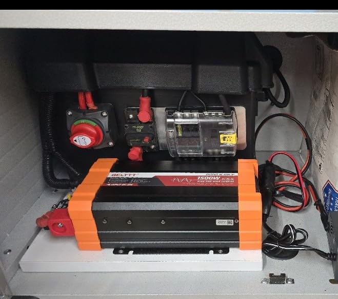 BELTTT 1500W Pure Sine Wave Inverter 12V to 110V Converter, 3000W Surge | LCD Display, Dual AC Outlets, 5V 2.1A USB, Power Inverter 12V to 120V AC for Solar, Off-Grid, Truck, RV, 12V Inverter customer photo 2