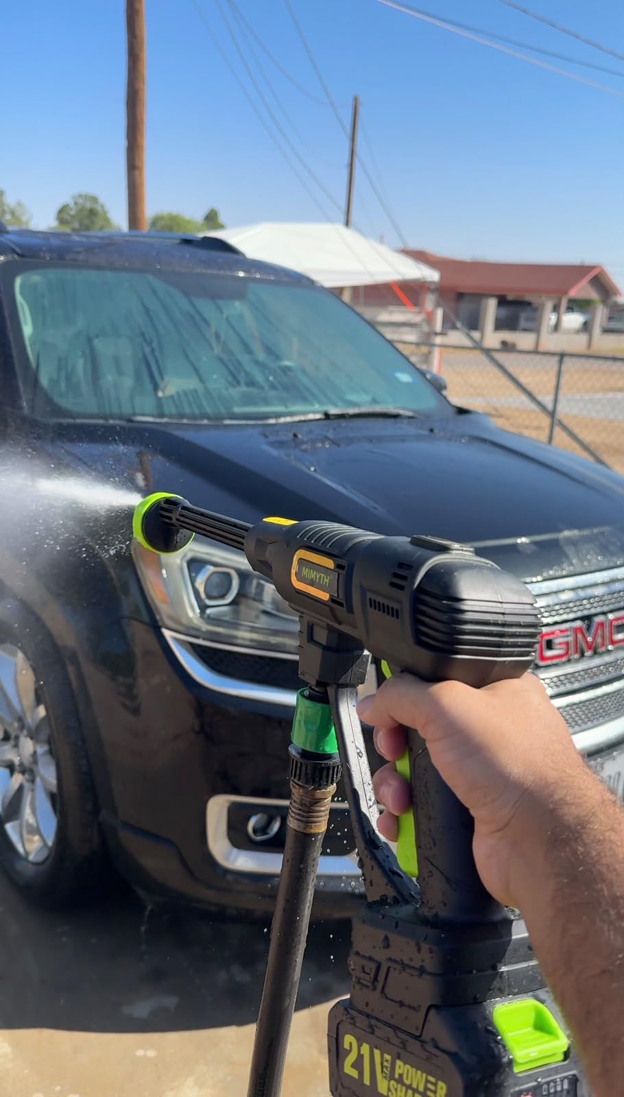 Cordless Pressure Washer, Handheld Portable Battery Cordless Power Washer (Pale Green) customer photo 1