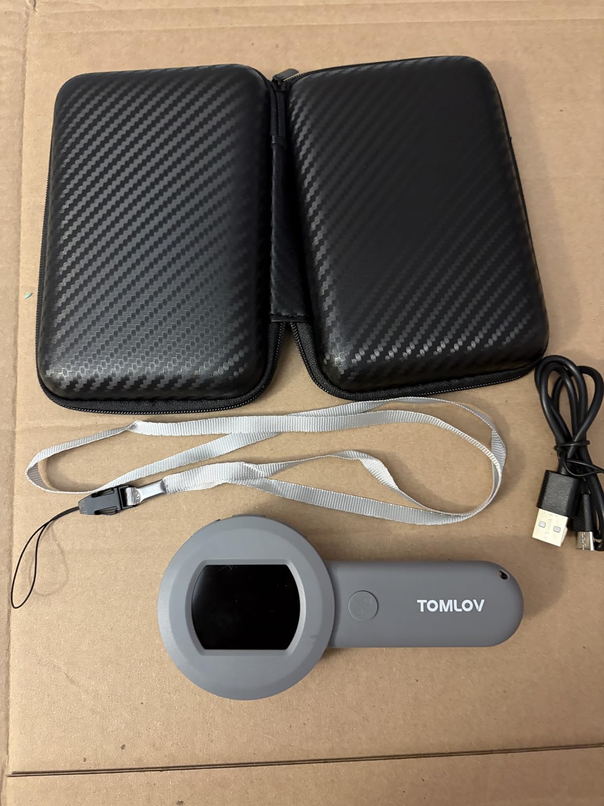 TOMLOV P10 Handheld Coin Magnifier with Light, Portable Jewelers Loupe Digital Microscope with 2
