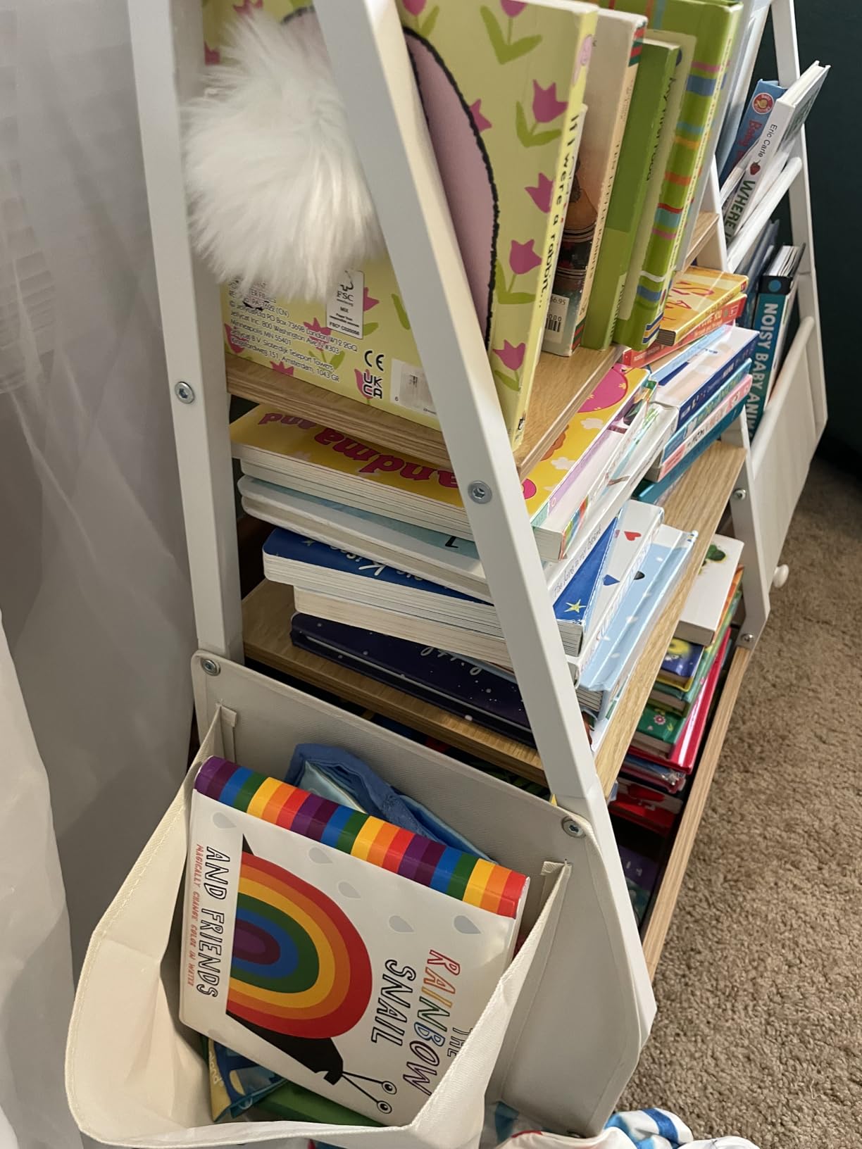 HAVLOTII Kids Bookshelf and Toy Storage - Toddler Baby Bookcase for Nursery | Book Shelf for Kids Rooms, Montessori Toy Organizer, Burlywood customer photo 1