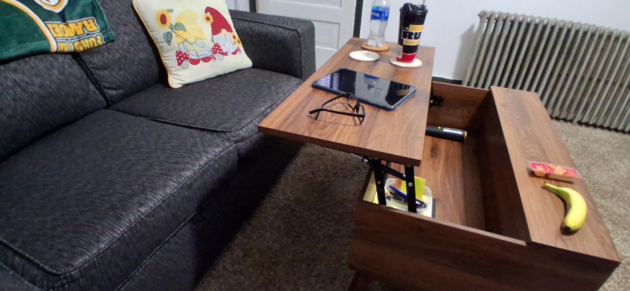HAIOOU Lift Top Coffee Table with Storage for Living Room 35.4