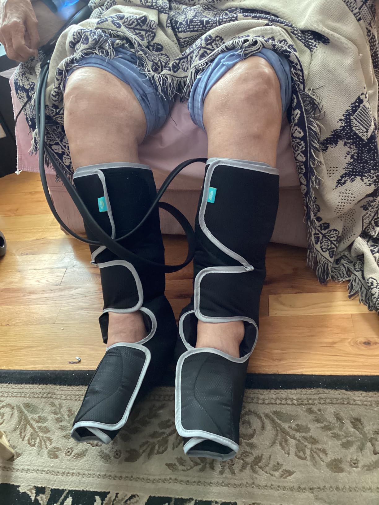 ALLJOY Leg Massager for Circulation and Pain Relief FSA, Gifts for Men Women | Leg Massager with Heat and Compression Helpful for Vericose Veins, Fatigue, Cramps, Swelling, Edema customer photo 1