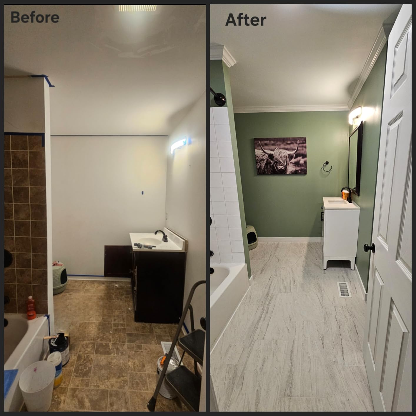 Broan-NuTone Bathroom Exhaust Fan with LED light - Easy Retrofit Without Attic Access, Quiet 1.5 Sones, 80 CFM ENERGY STAR customer photo 2